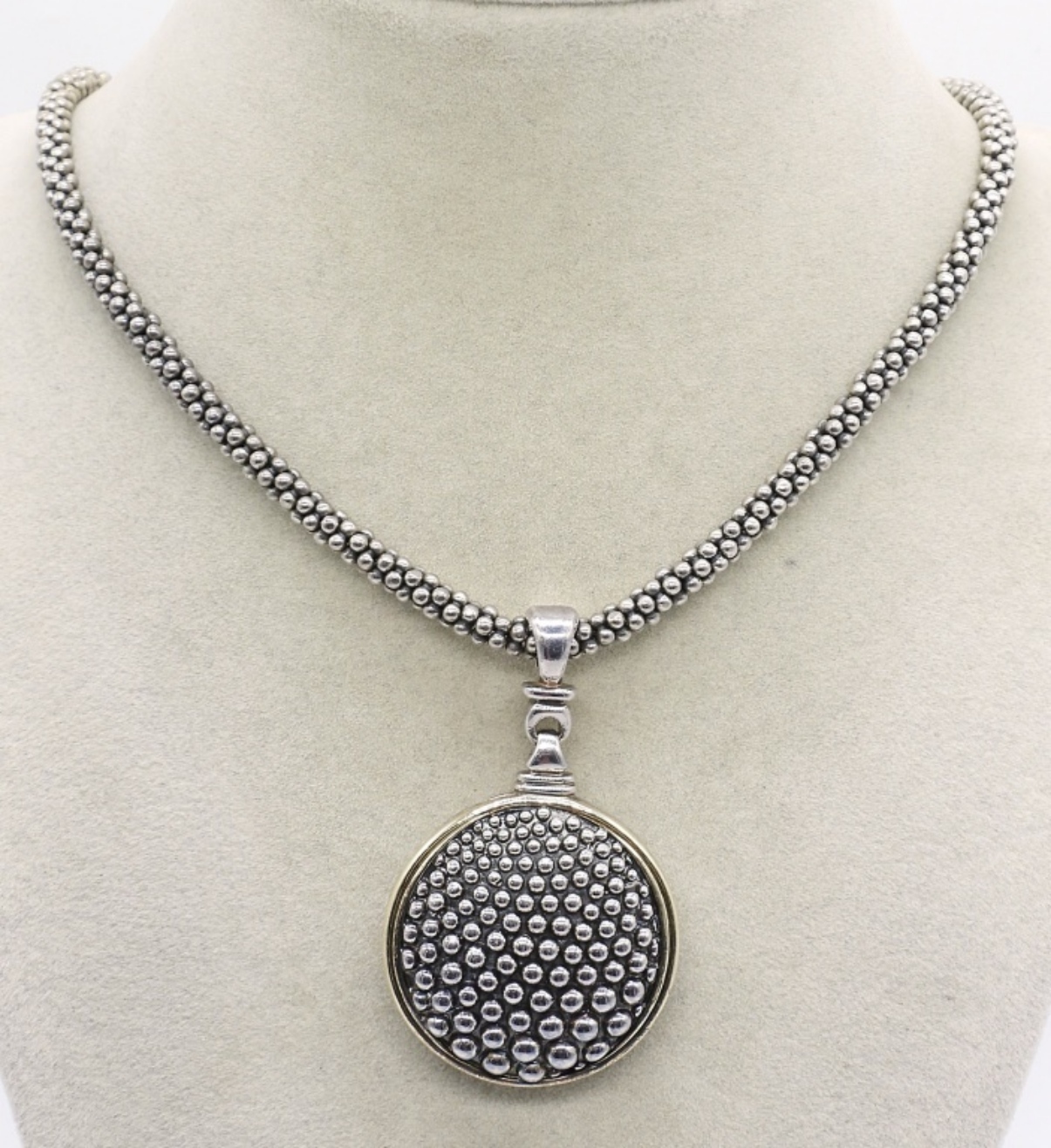 Lagos Caviar Two Tone 925 Fashion Necklace