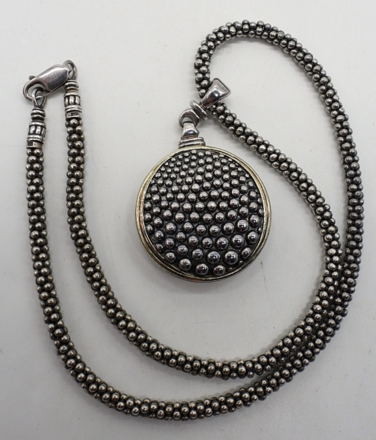 Lagos Caviar Two Tone 925 Fashion Necklace
