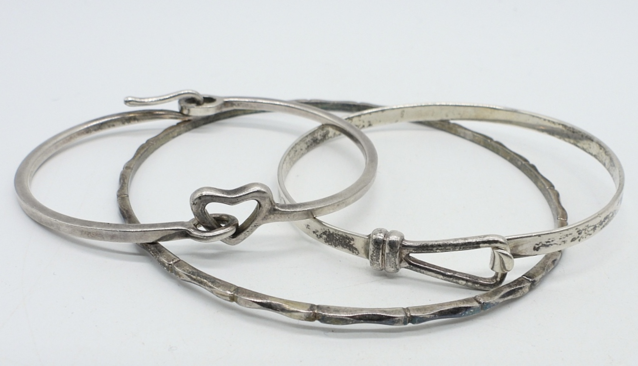 3 Sterling Bangle Fashion Bracelets