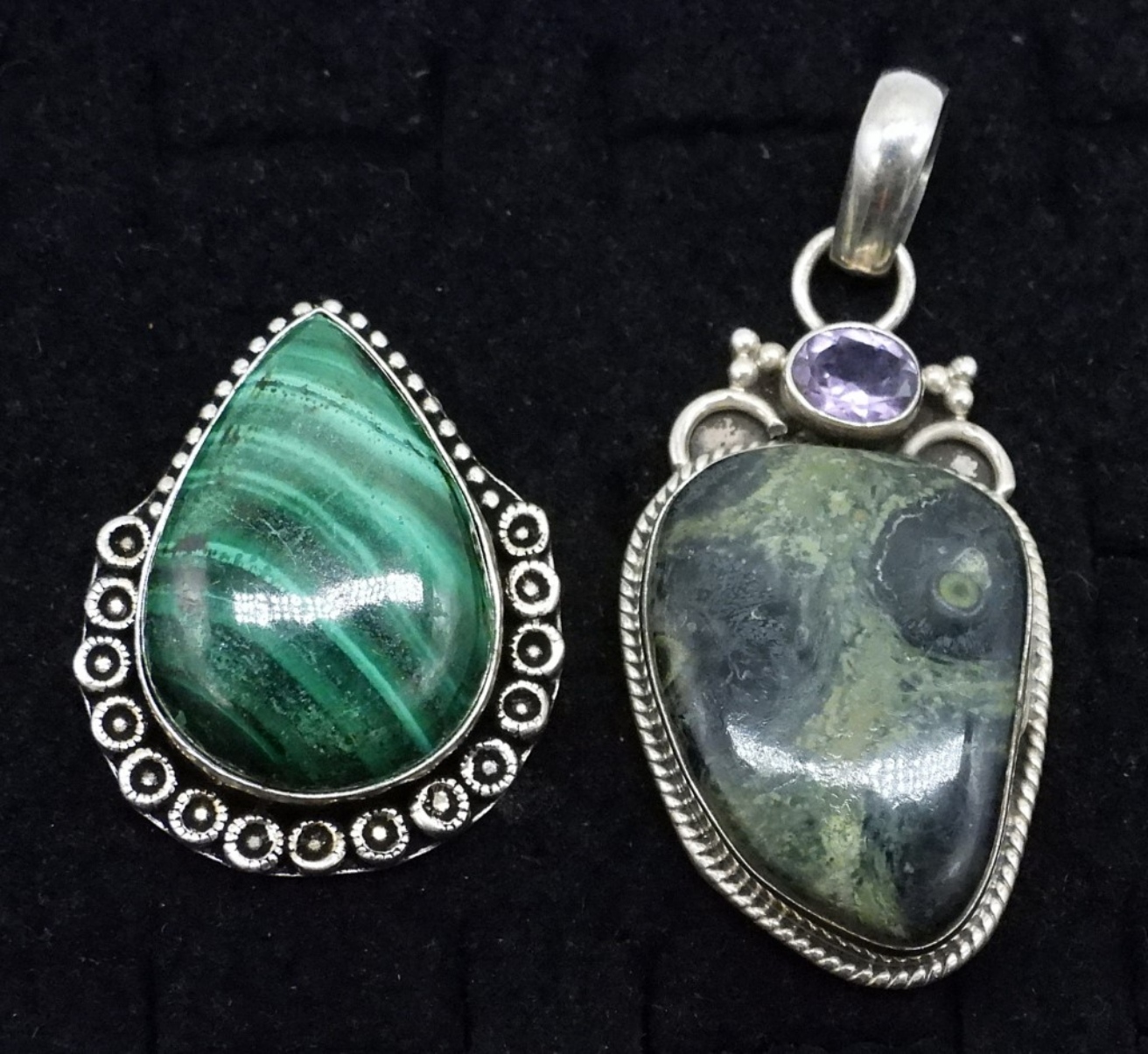 Malachite Ring & Kambaba Jasper Pendant