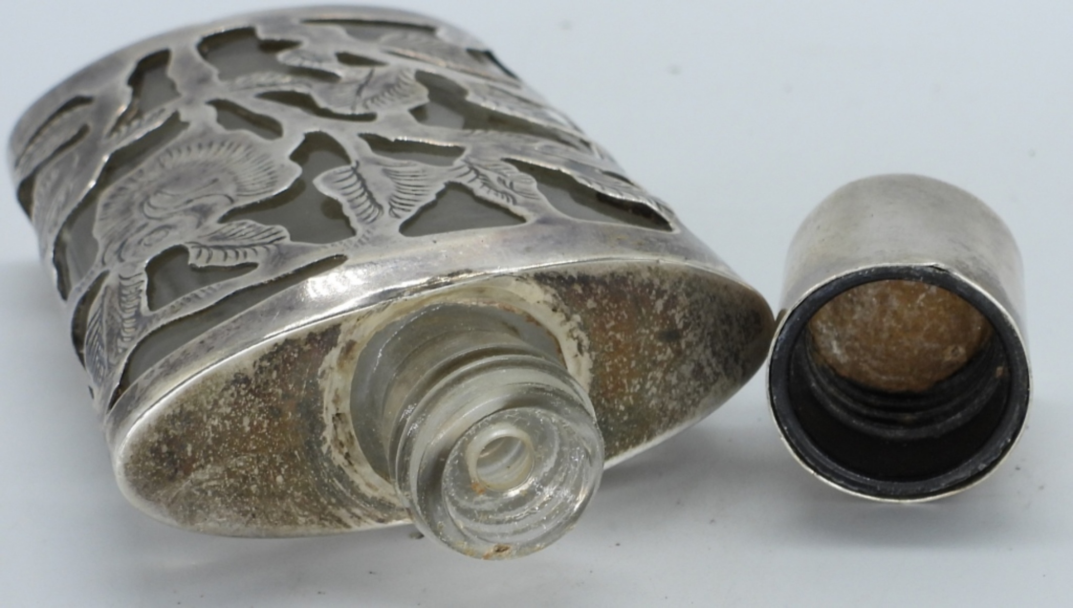Glass 925 Vintage Mexico Perfume Bottle