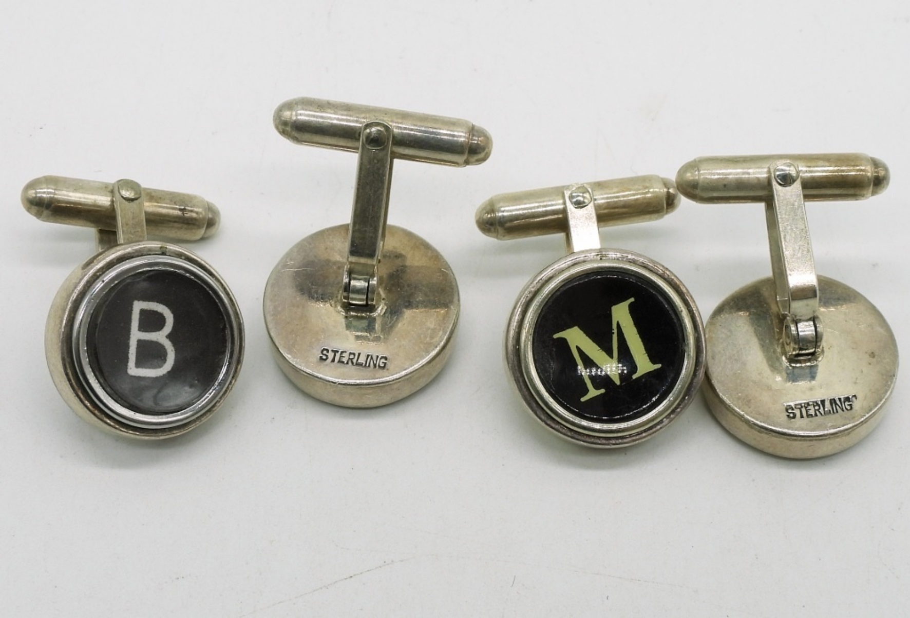 Two Pair of Sterling Cuff Links