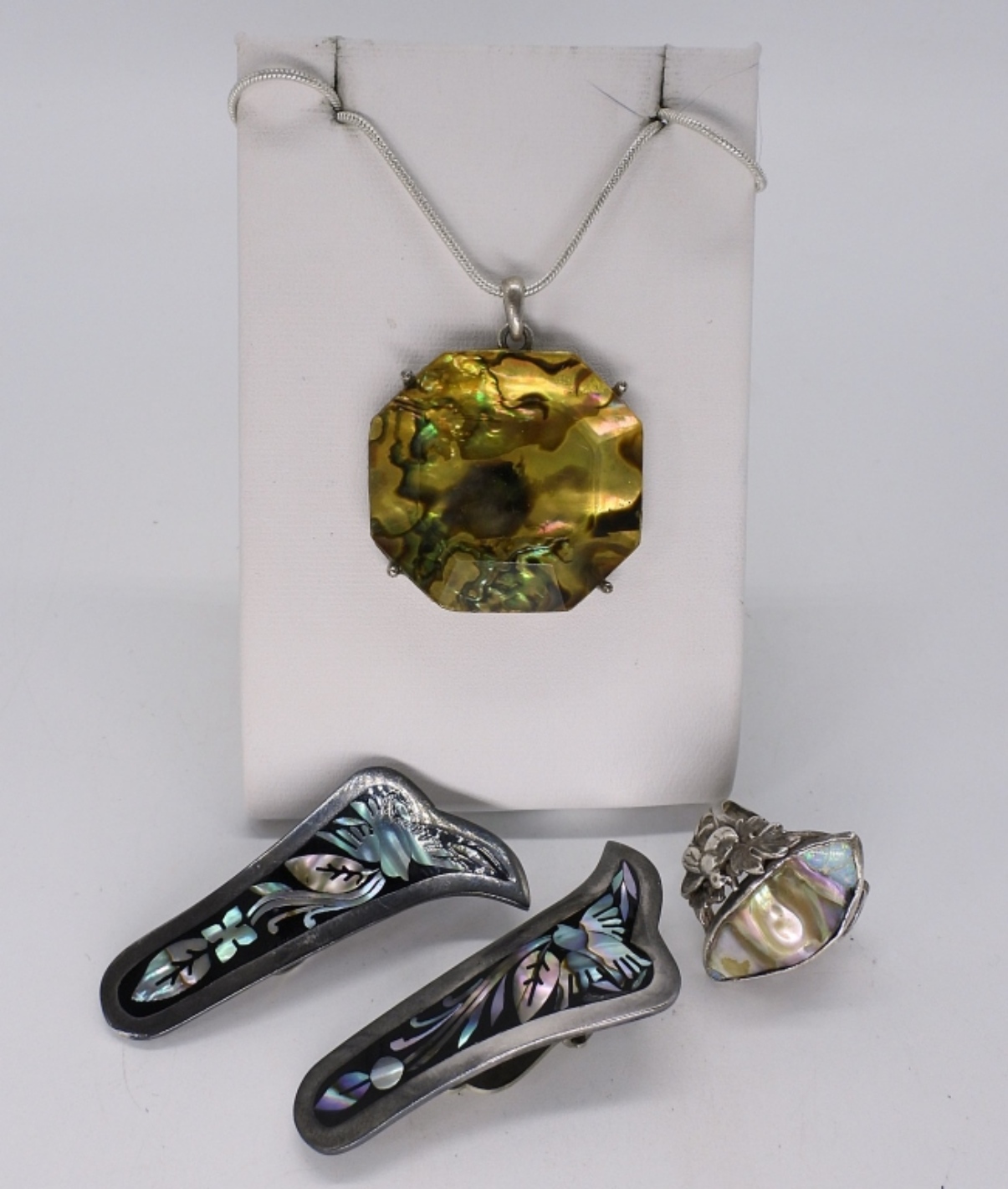 Vintage Abalone 925 Ring, Earrings & More
