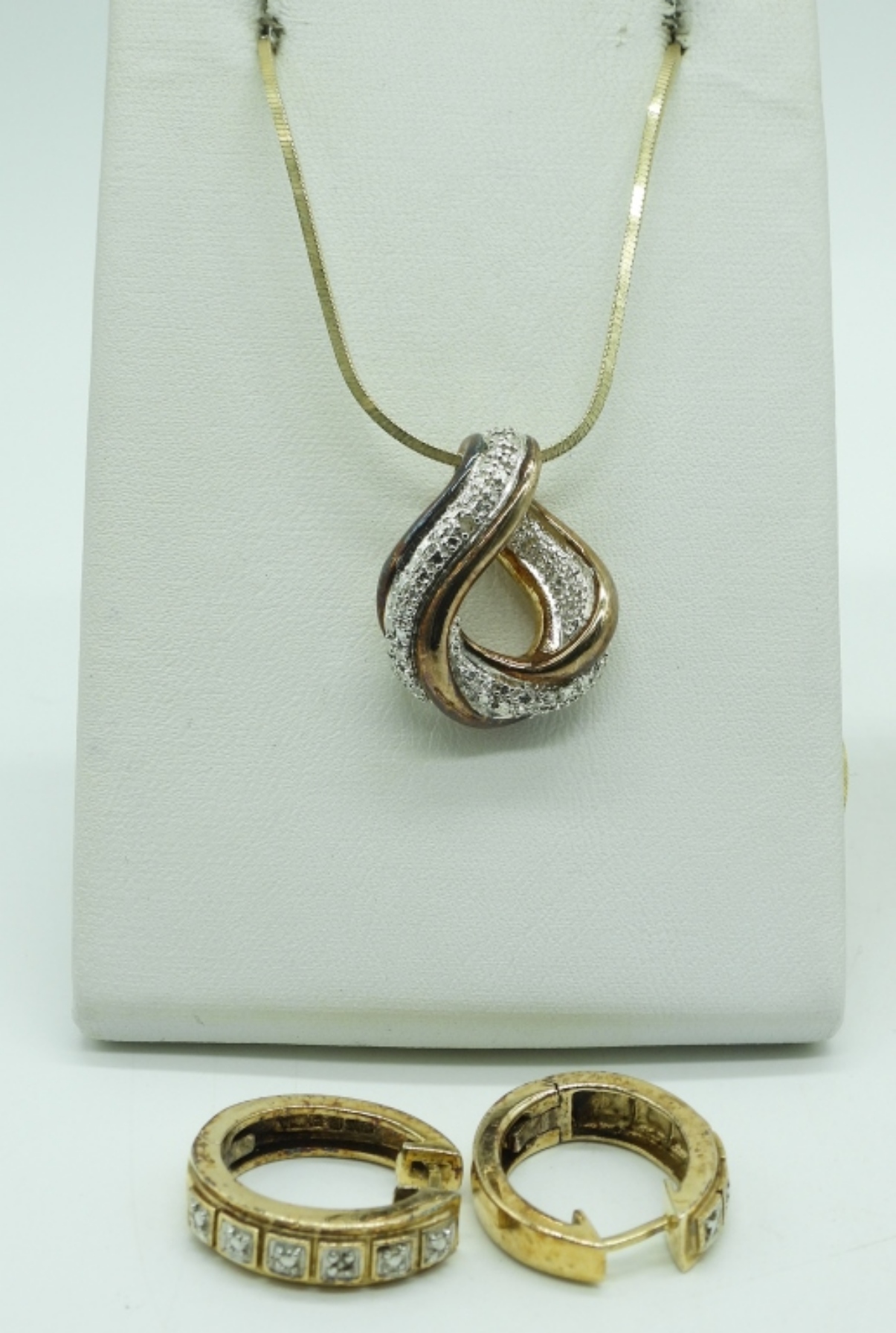 Gold Tone Sterling Necklaces & Earrings