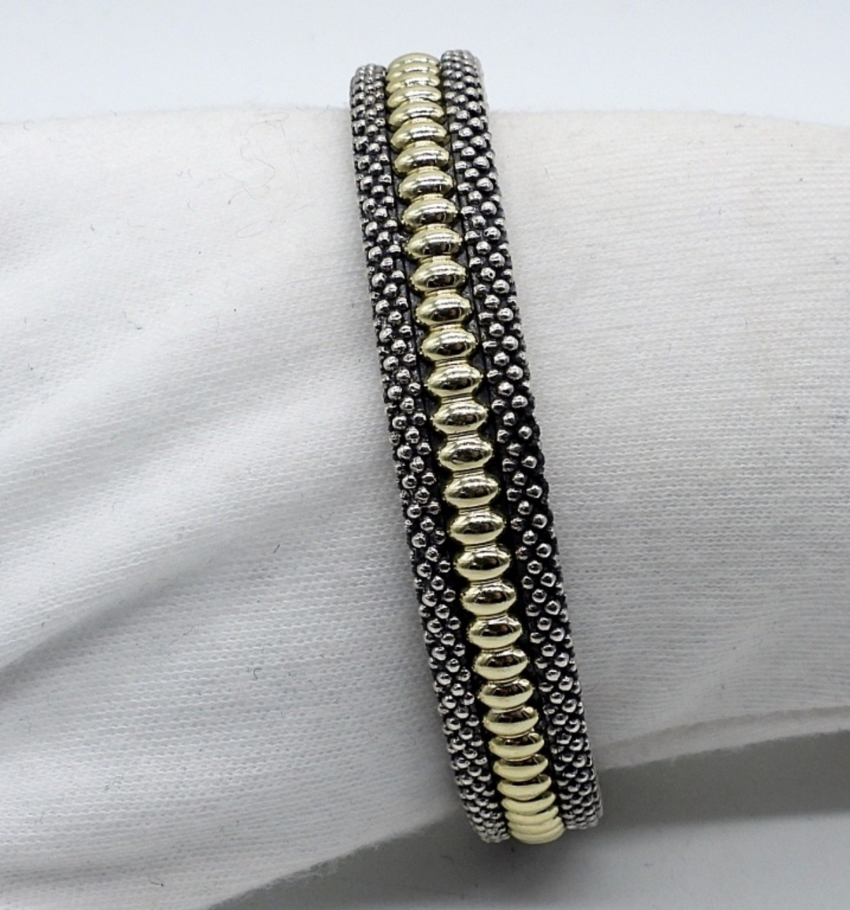 Lagos Caviar Sterling & 18k Bracelet