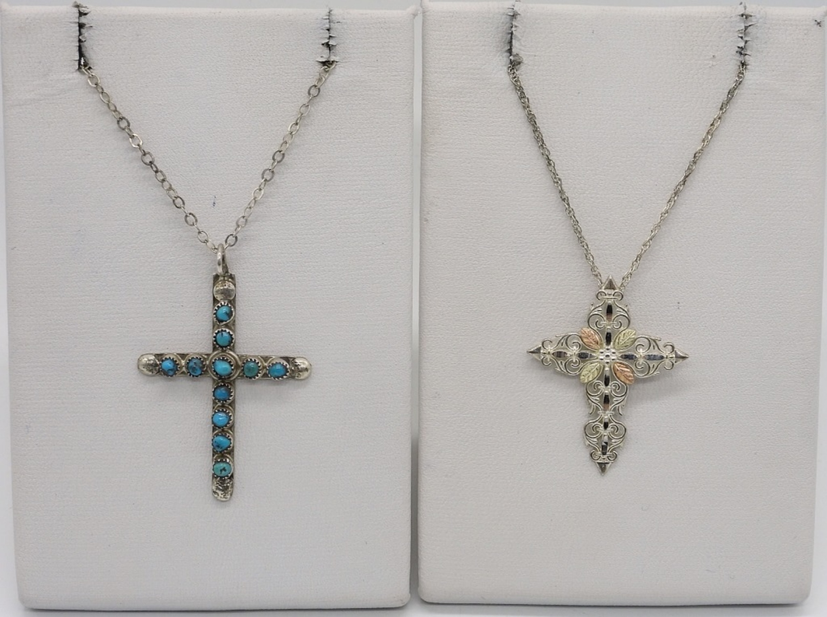 9 Sterling Cross Pendants and Rings