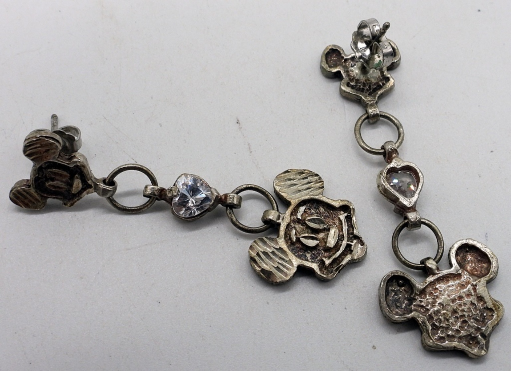Mickey Mouse Sterling Bracelet & Earring Set