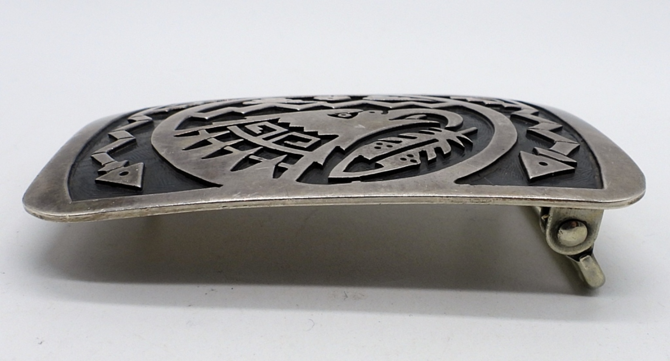 Vintage Hopi Eagle Sterling Belt Buckle