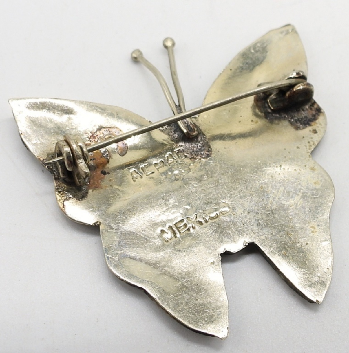 2 Alpaca Sterling Abalone Pins
