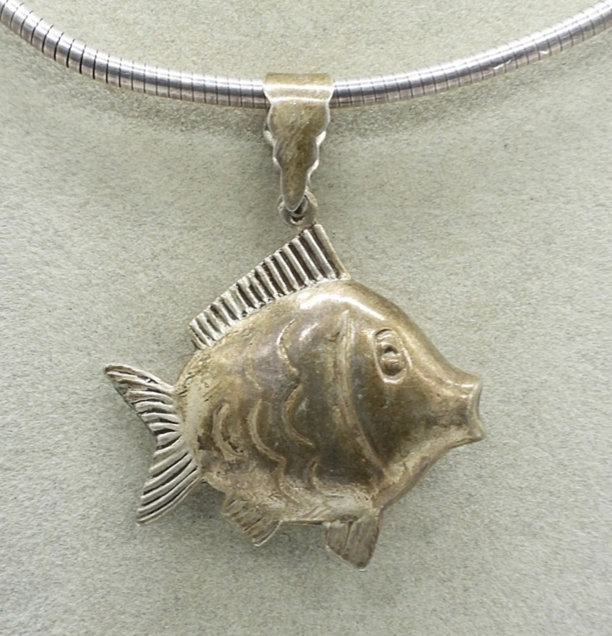 Sterling Fish Pendant & Earrings