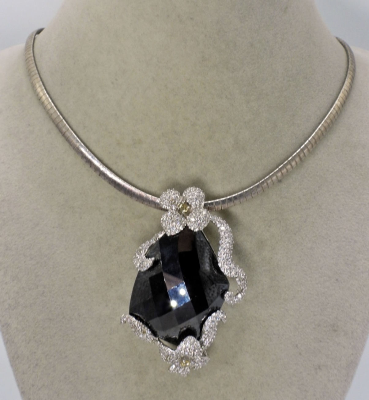 Huge Amethyst 925 Pendant & Chain