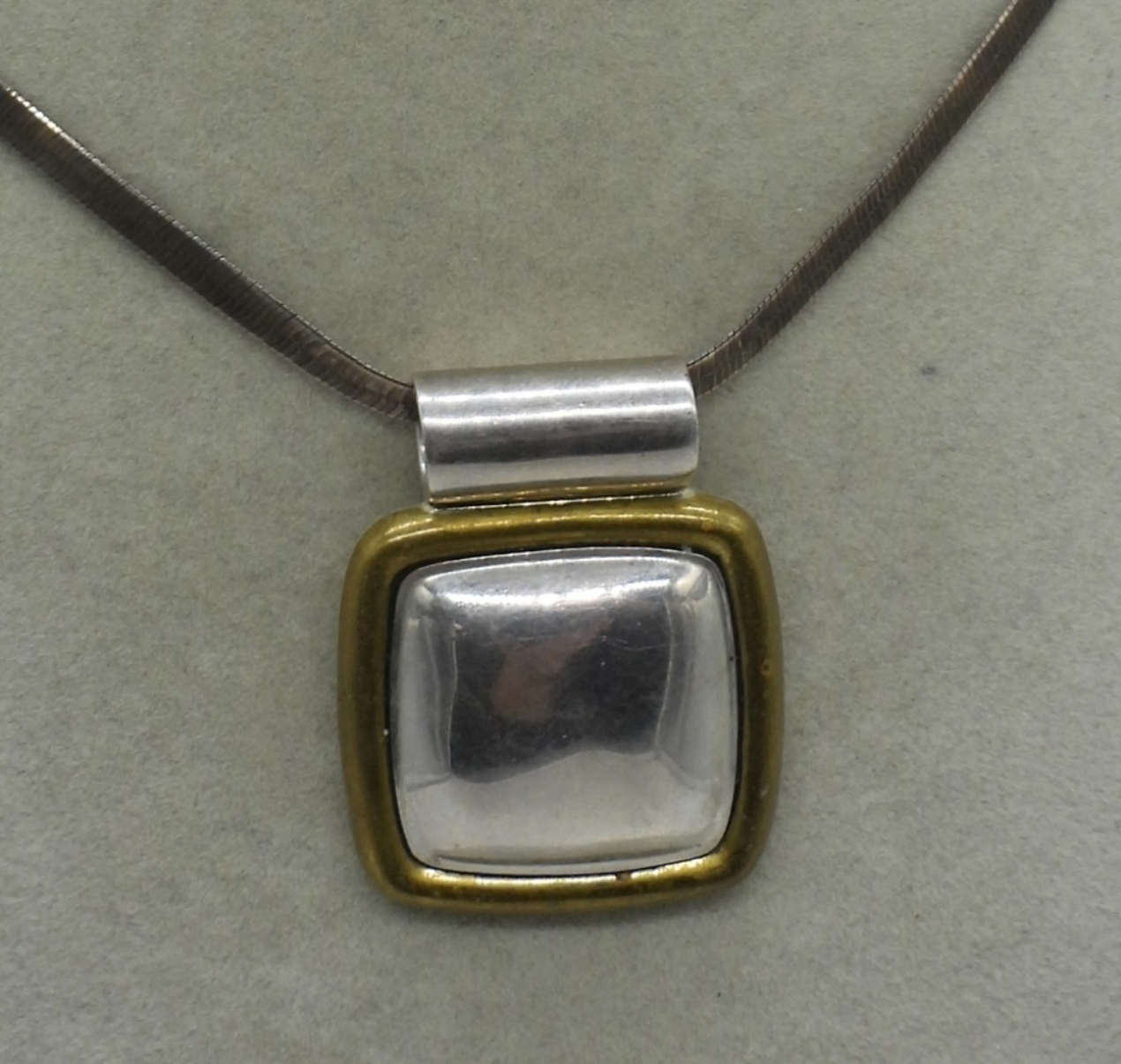 Taxco 925 Two Tone Necklace & Ring