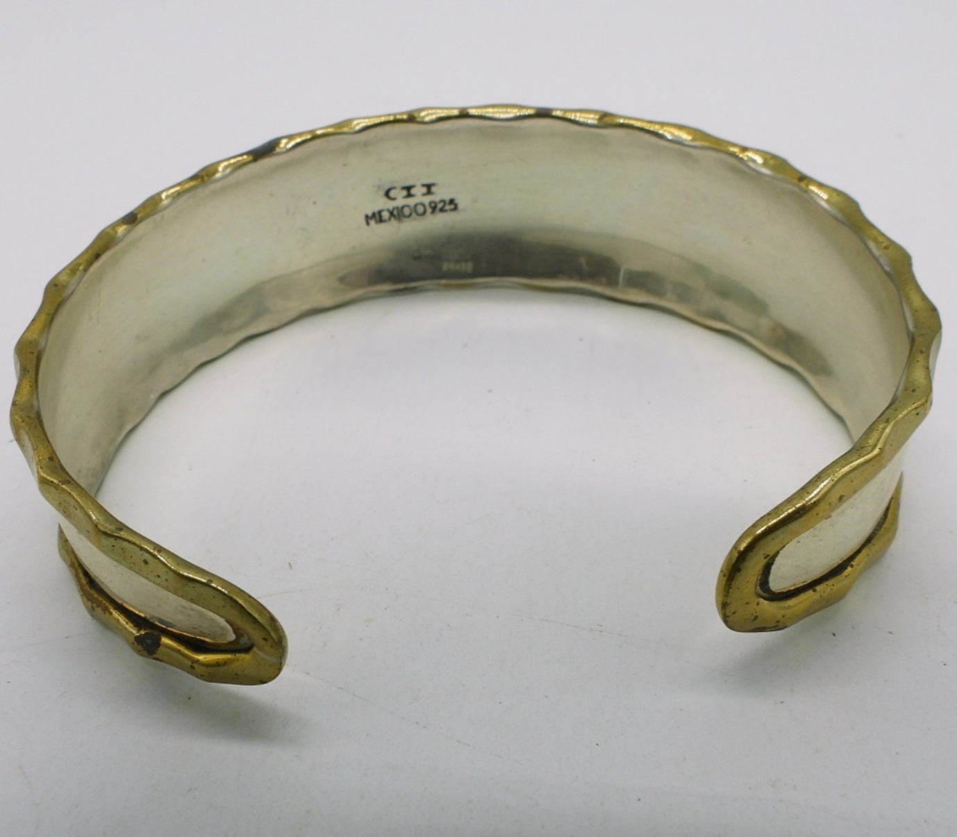 Gold Tone 925 Bracelet & Hoop Earrings
