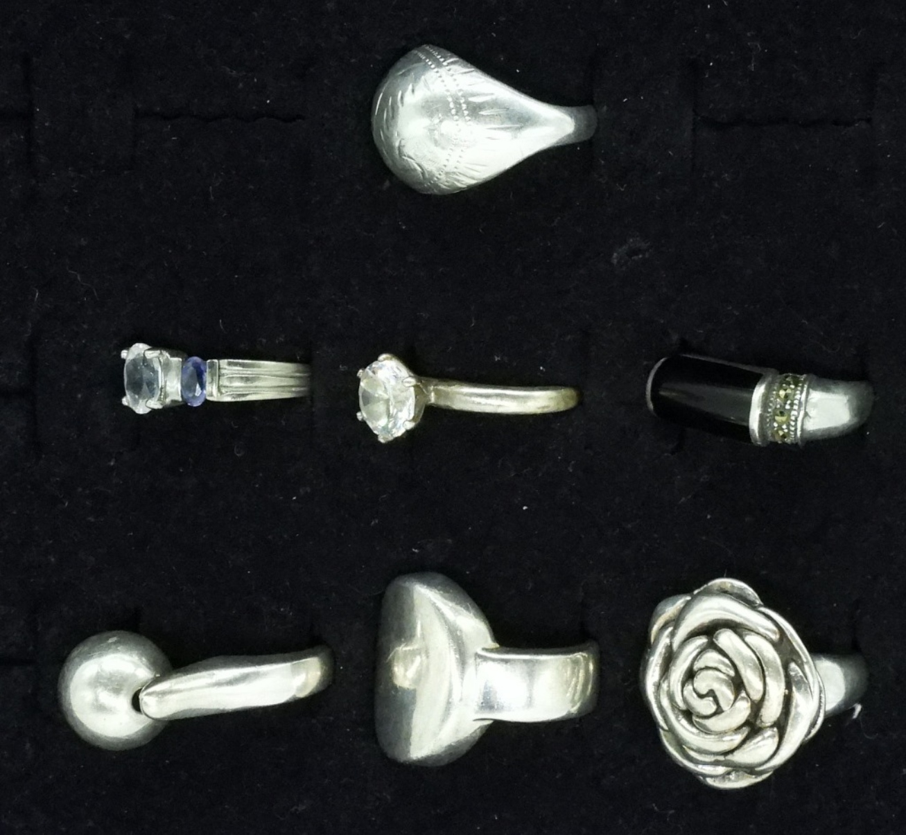 7 Sterling Fashion Rings