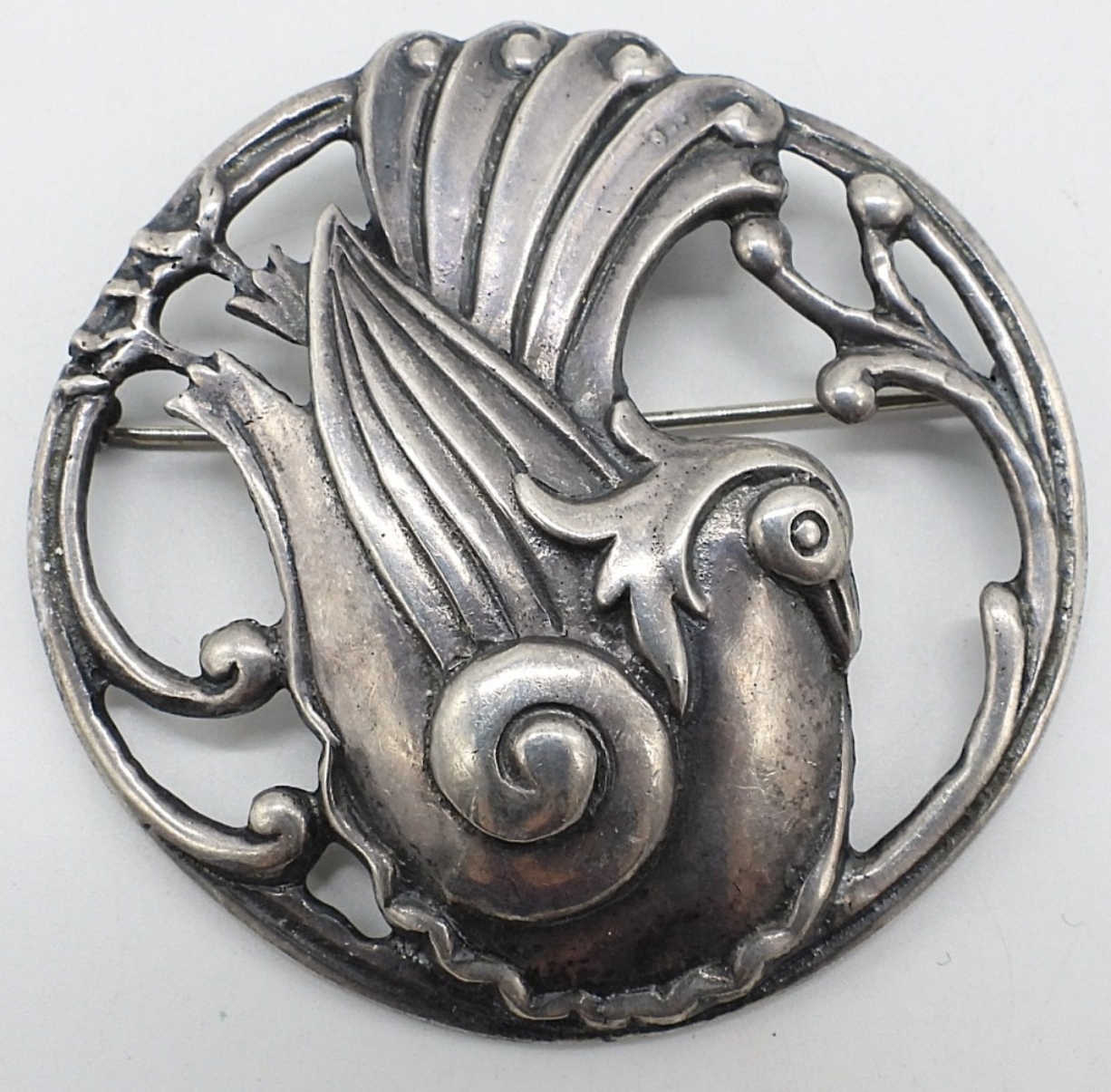 Tabby Brand Sterling Bird Brooch
