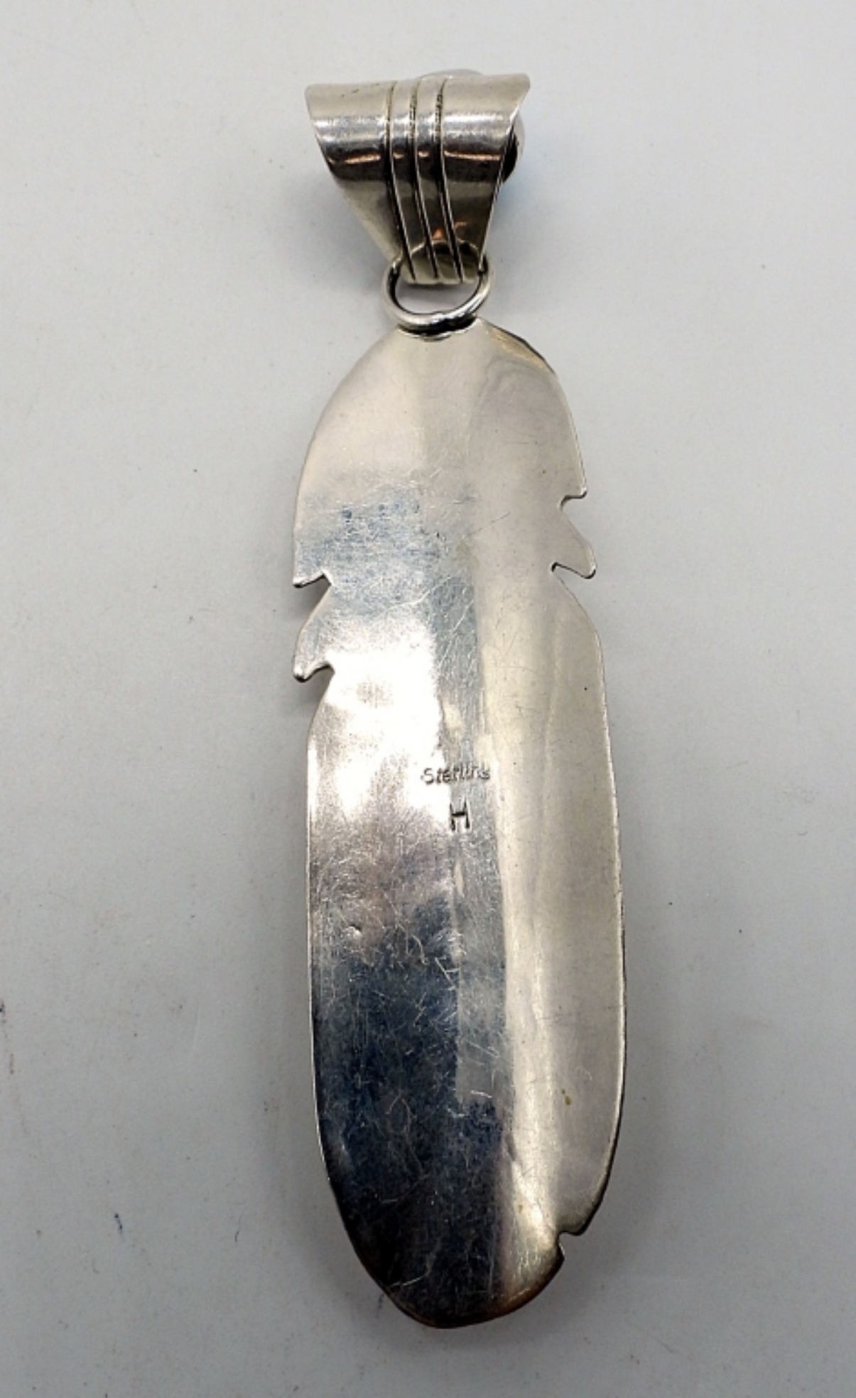 Native American 925 Feather Pendant