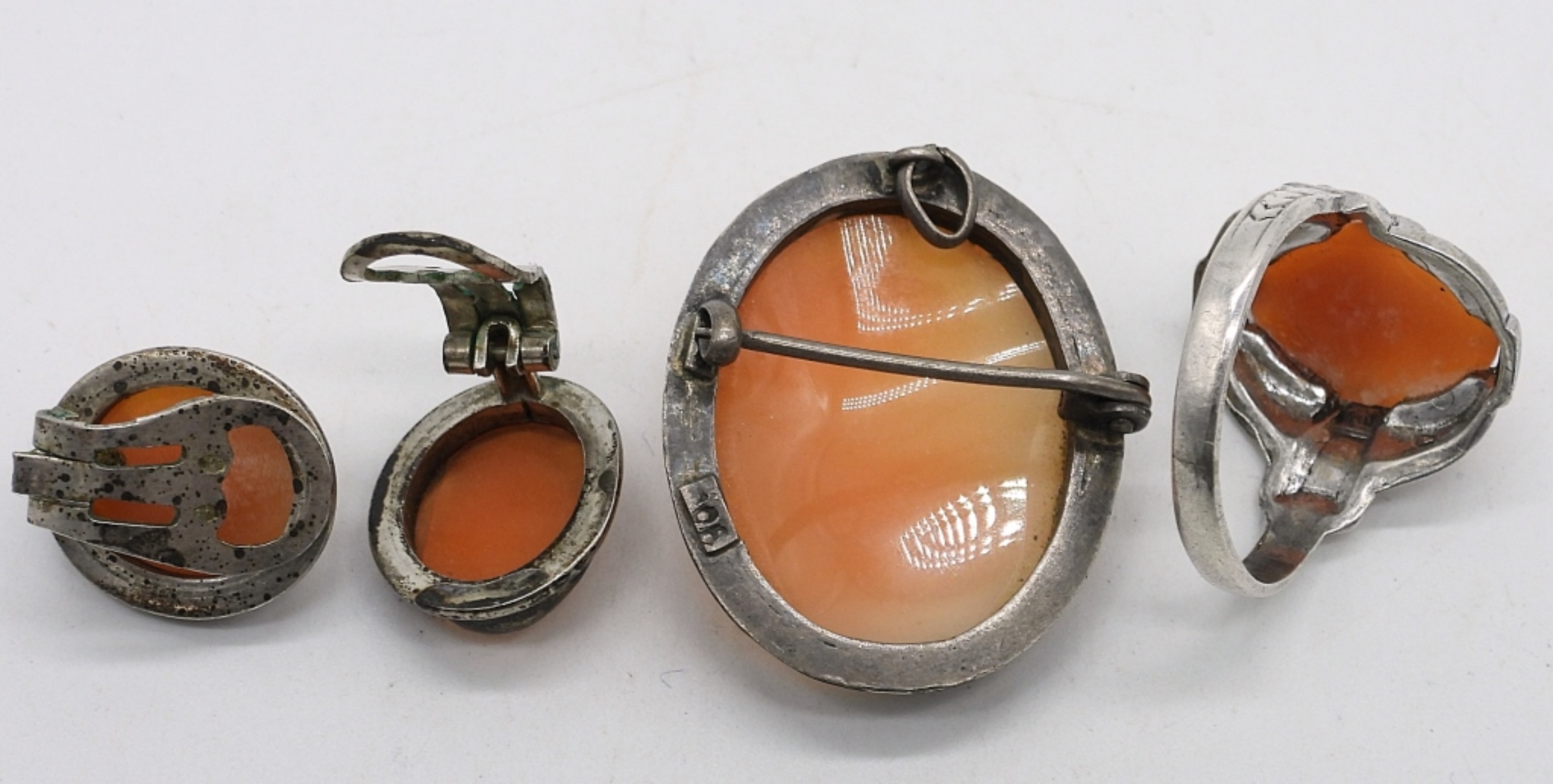 Vintage 925 & 800 Silver Cameos
