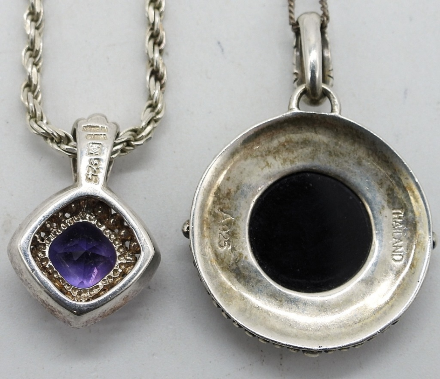 Onyx, Amethyst & Mother of Pearl 925 Jewelry