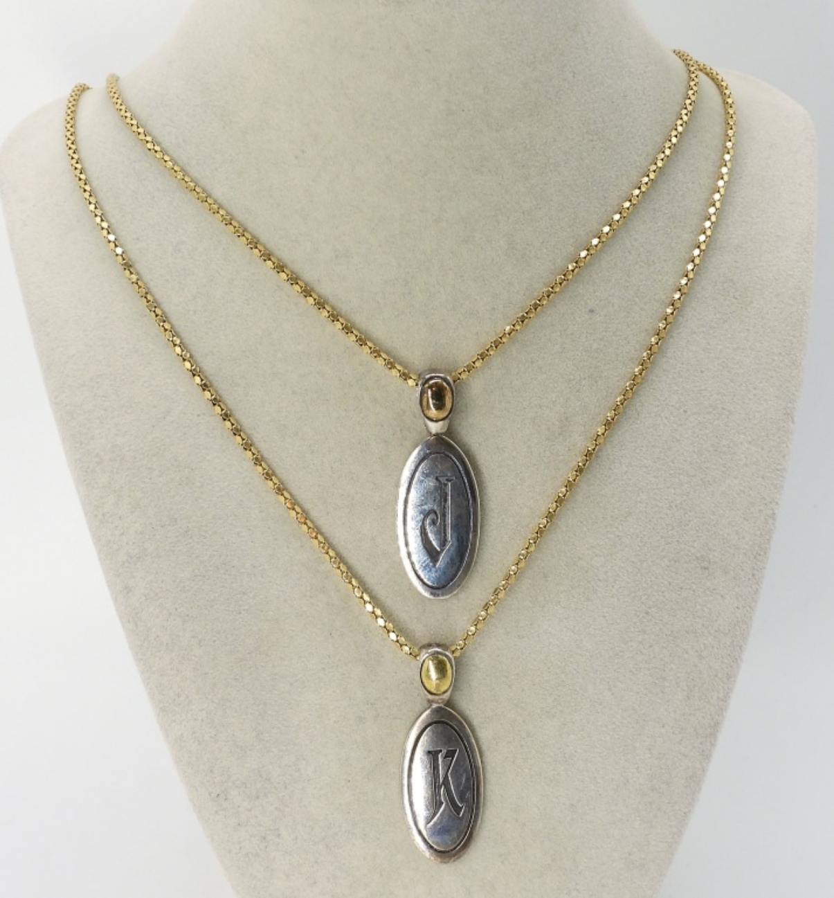 Two Anne King 925 & 18k Pendants