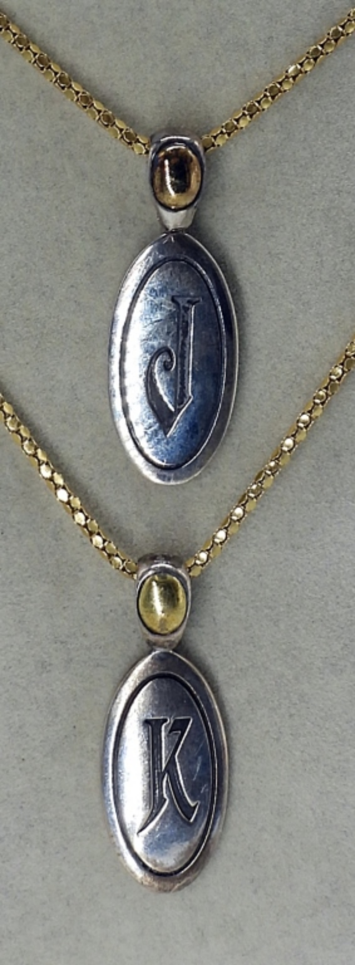 Two Anne King 925 & 18k Pendants