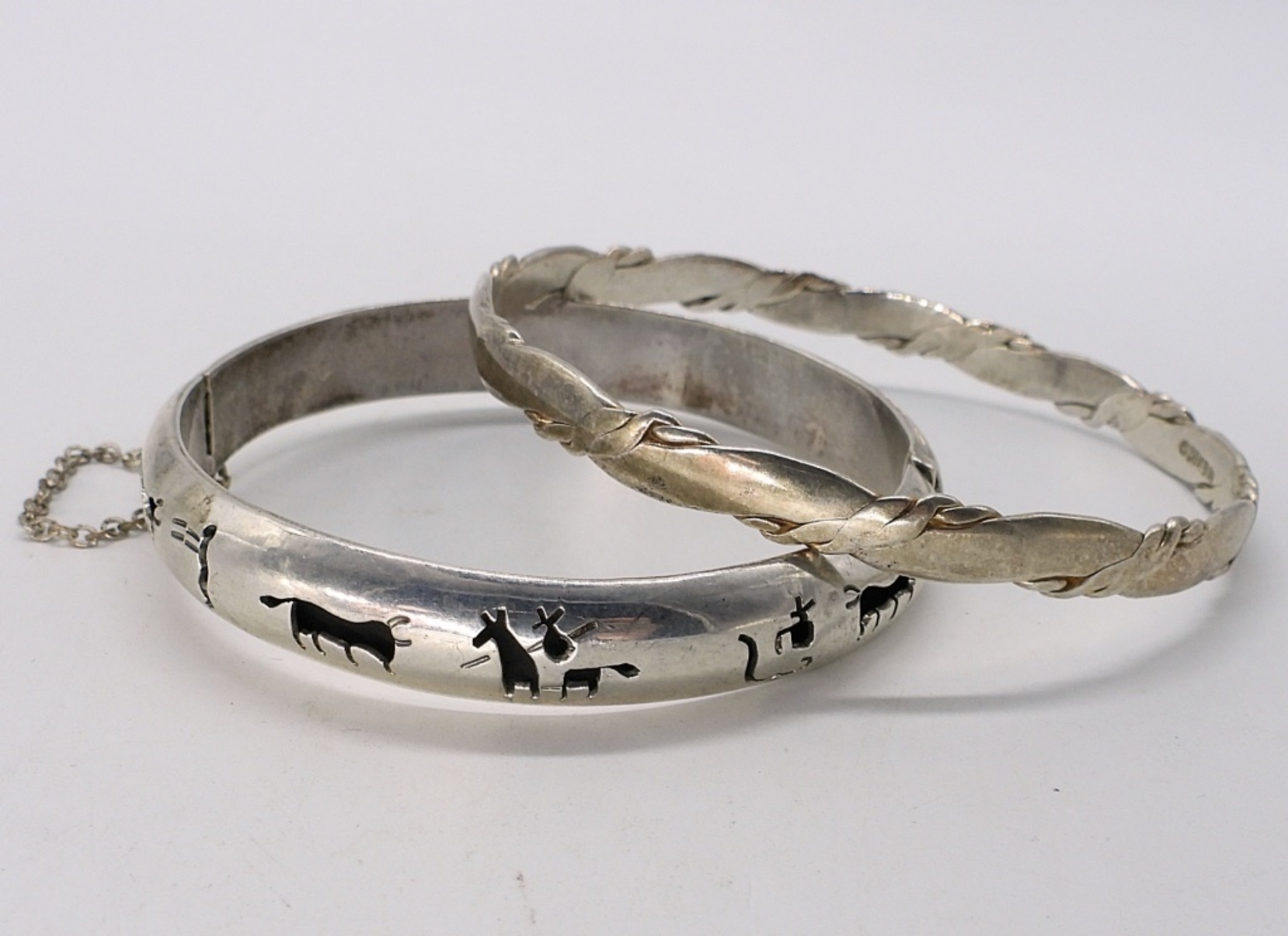 Taxco 925 Hinged Bangle Bracelets