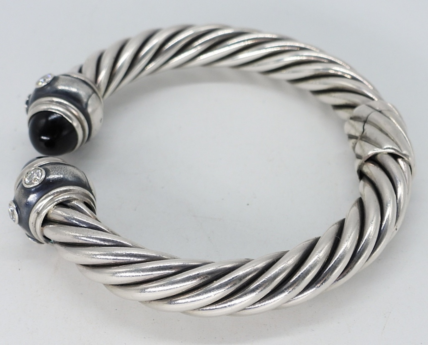 David Yurman Diamond 925 Cable Bracelet