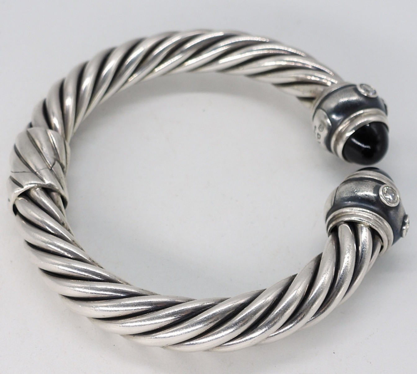 David Yurman Diamond 925 Cable Bracelet