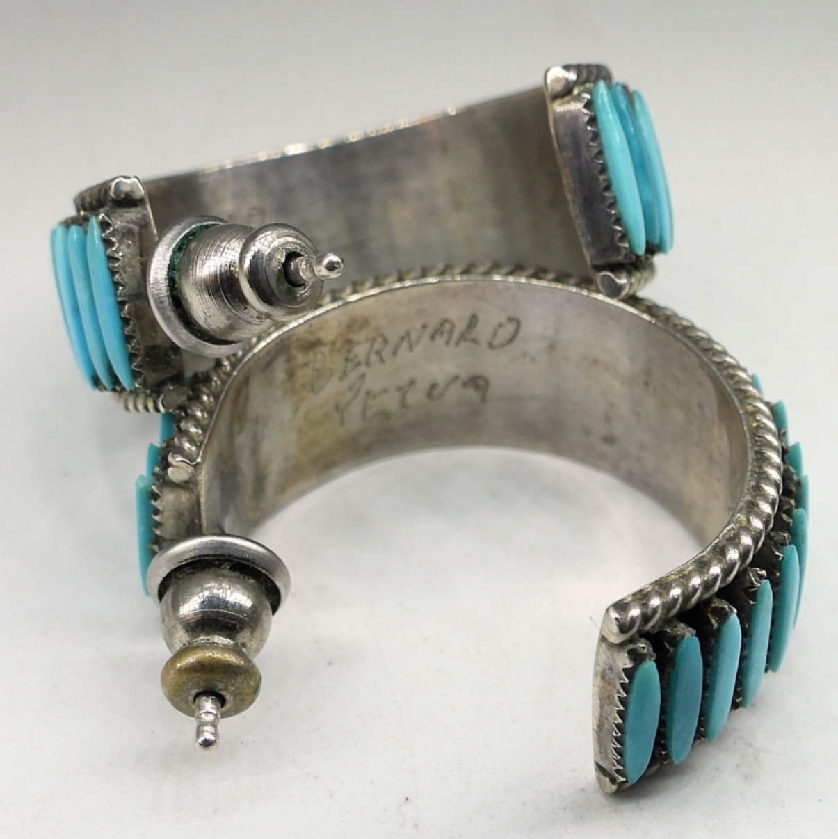 Zuni Turquoise 925 Earrings, Pendant & Cuff