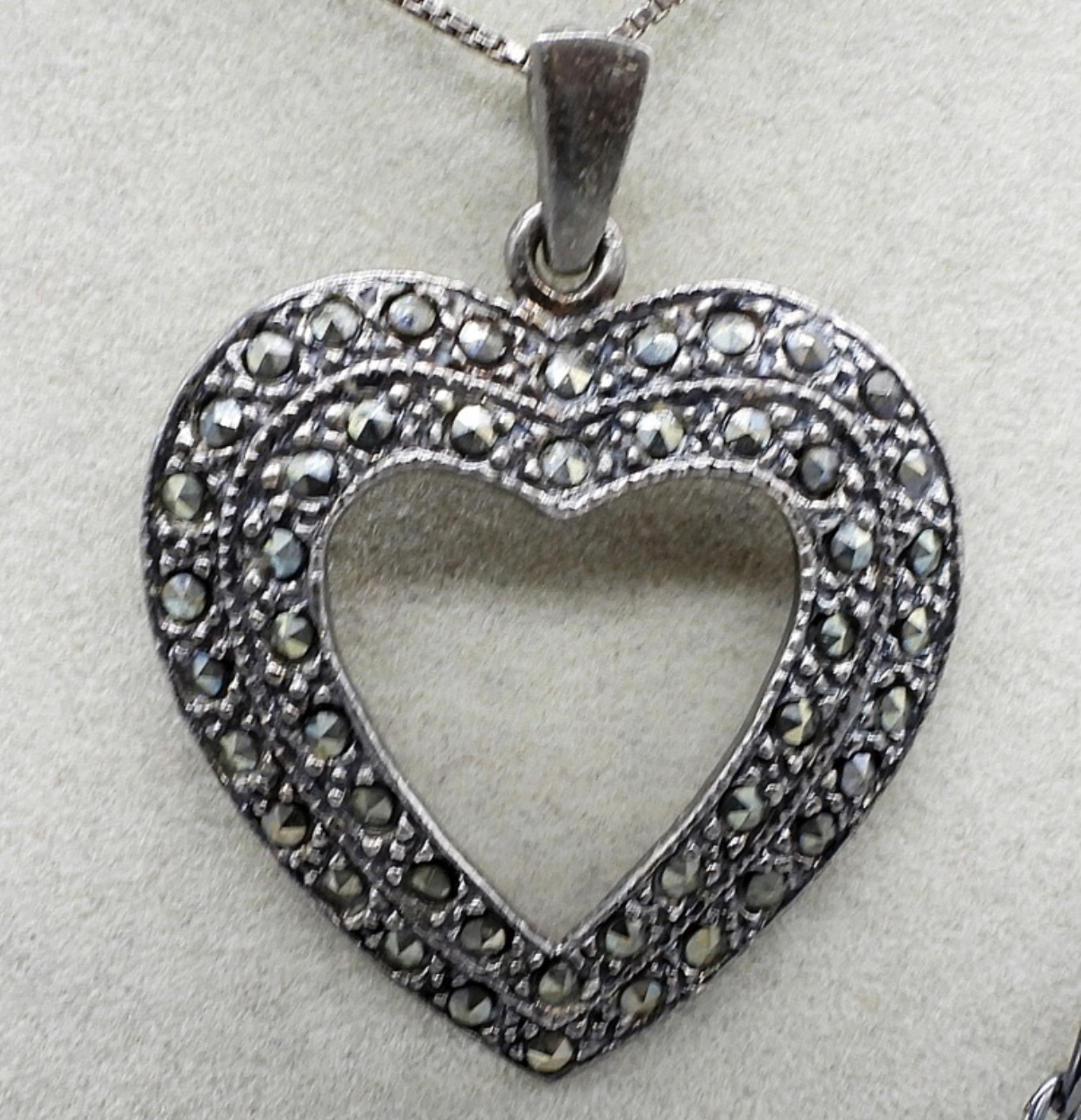 Black Onyx, Marcasite Sterling Necklaces