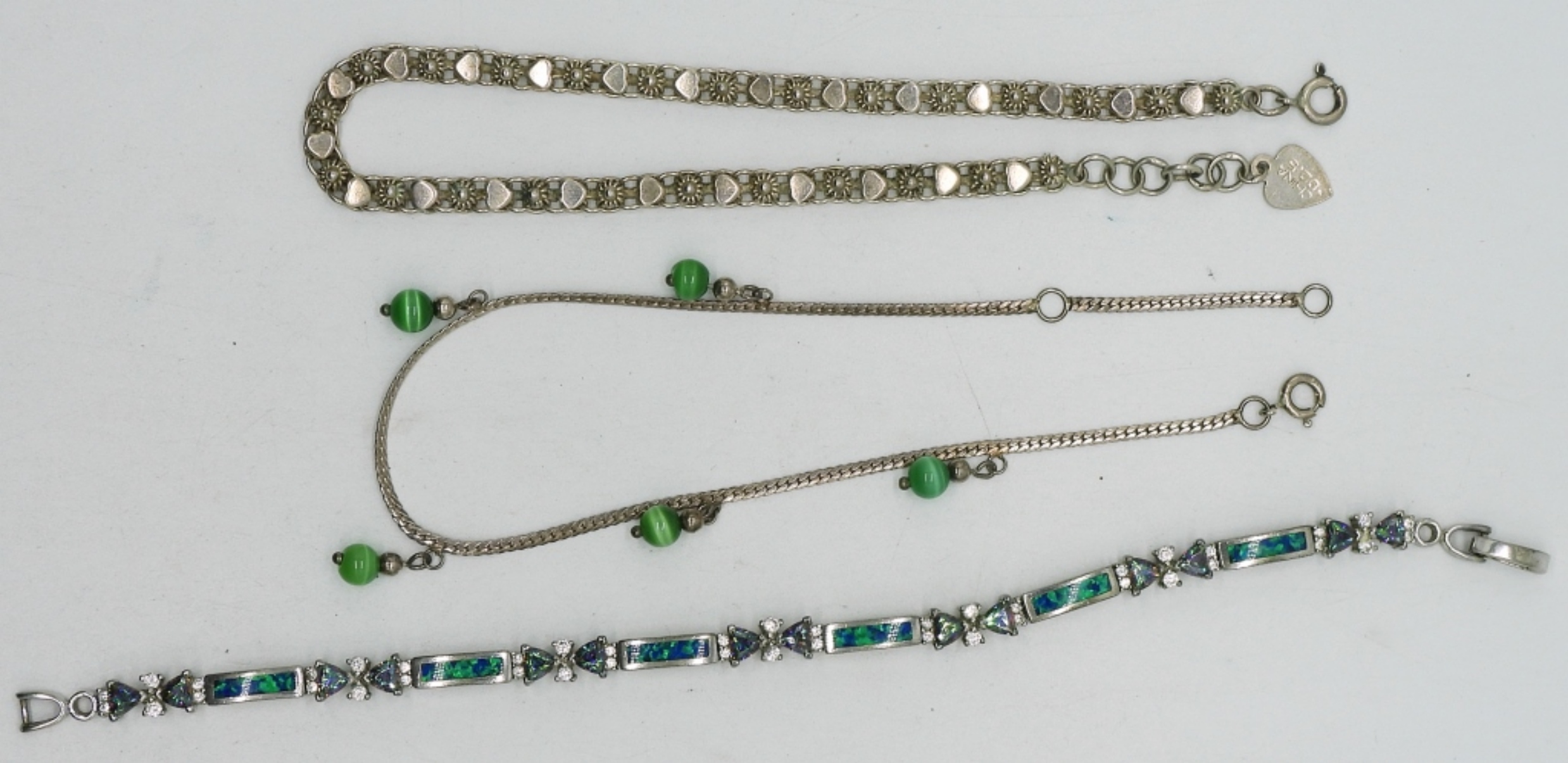 Opal & Cats Eye 925 Bracelet & Anklets