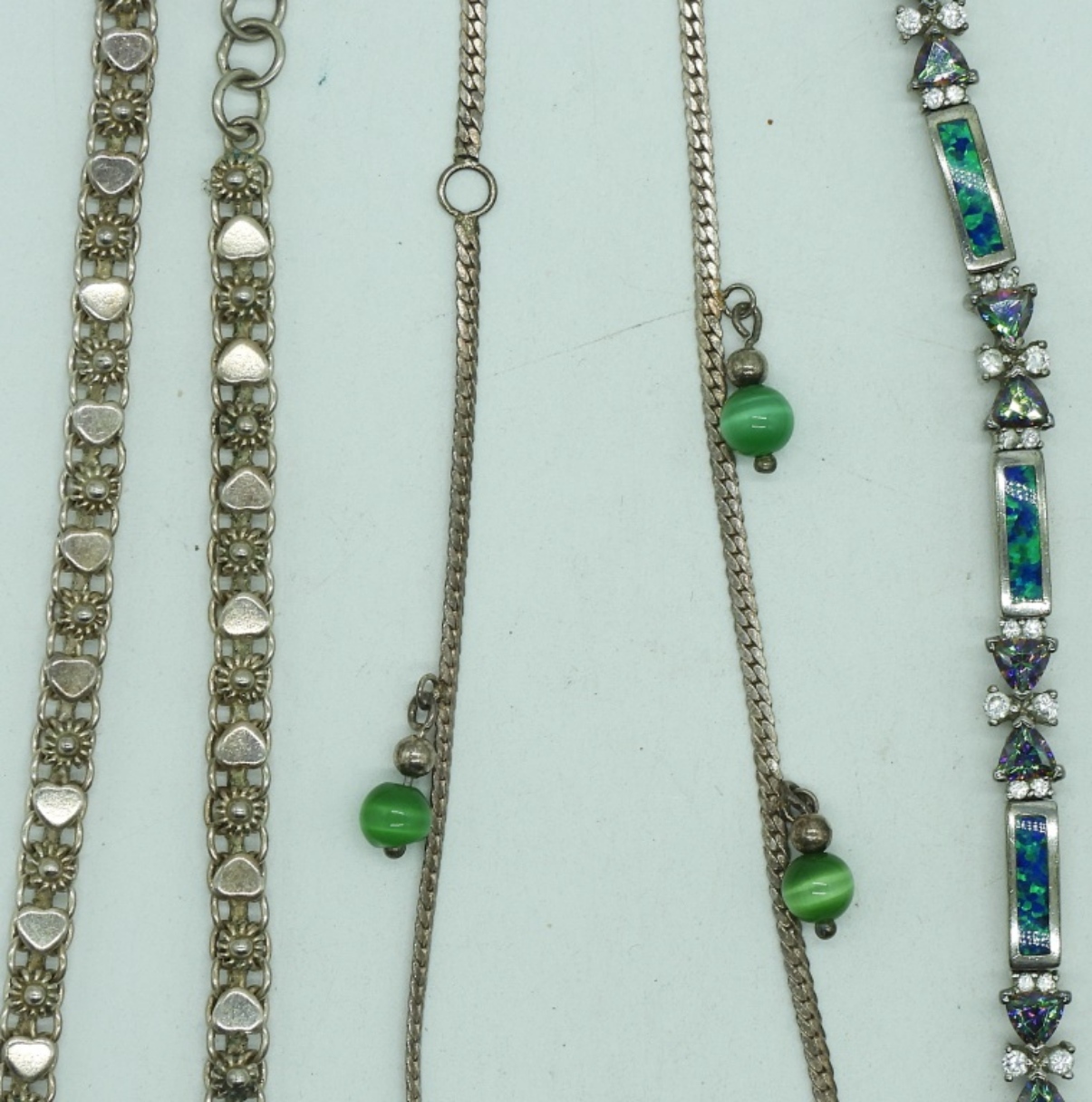 Opal & Cats Eye 925 Bracelet & Anklets