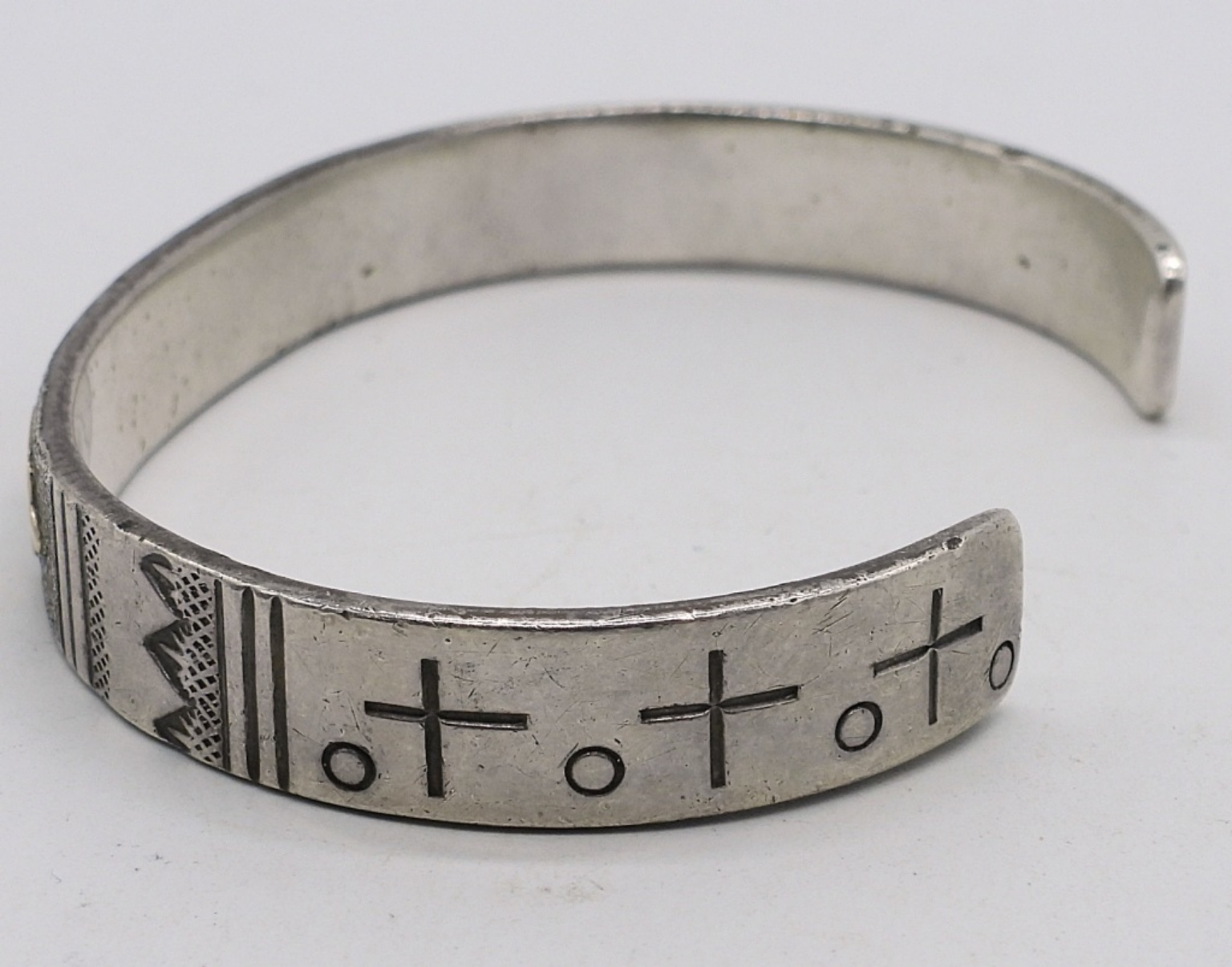 Native American 925 & 14k Cuff Bracelet