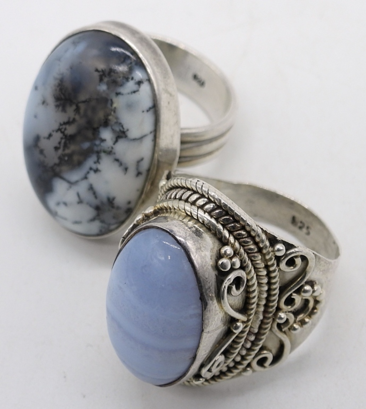 4 Beautiful Sterling Gemstone Rings