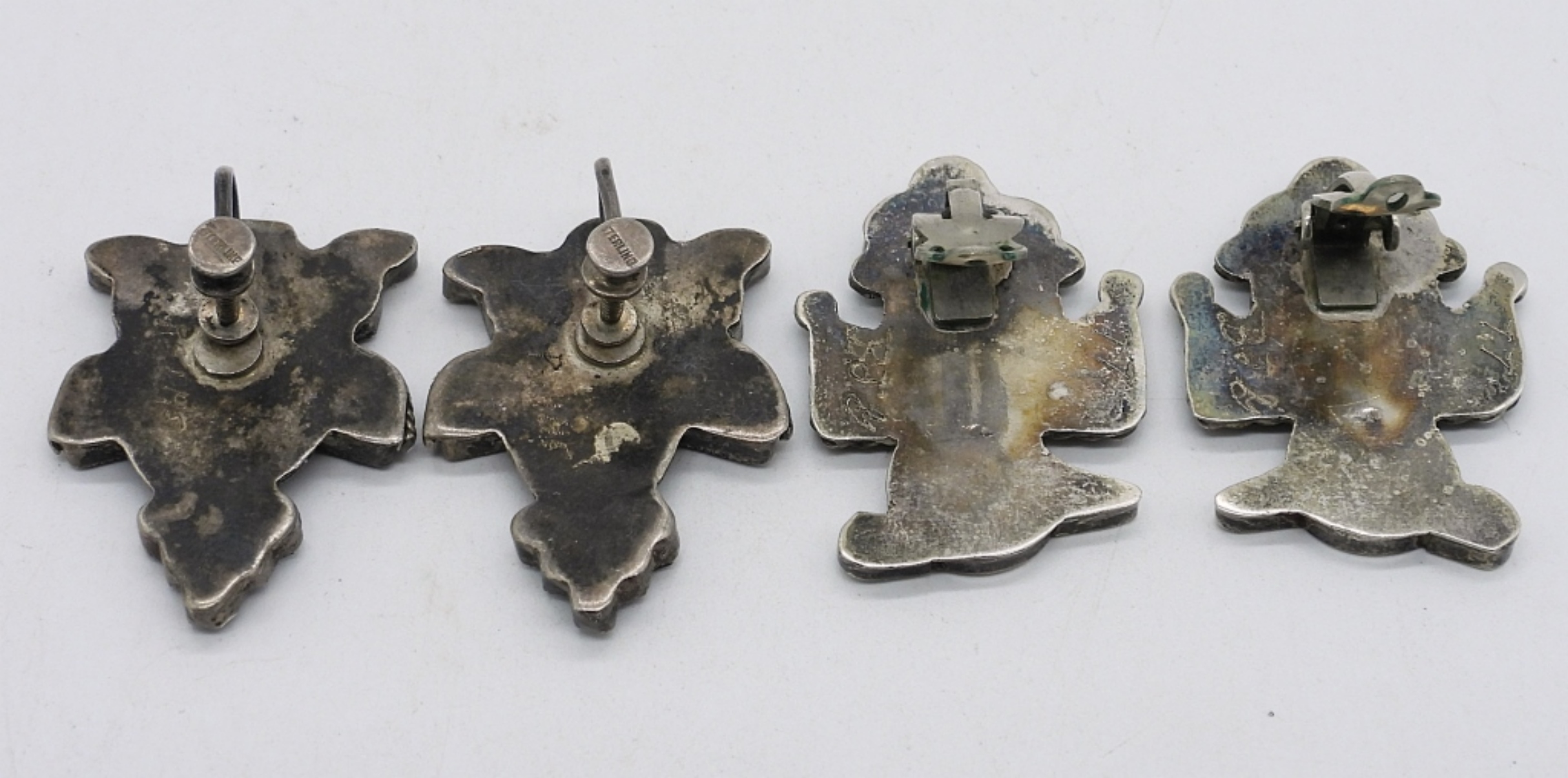 2 Pair Sterling Zuni Earrings