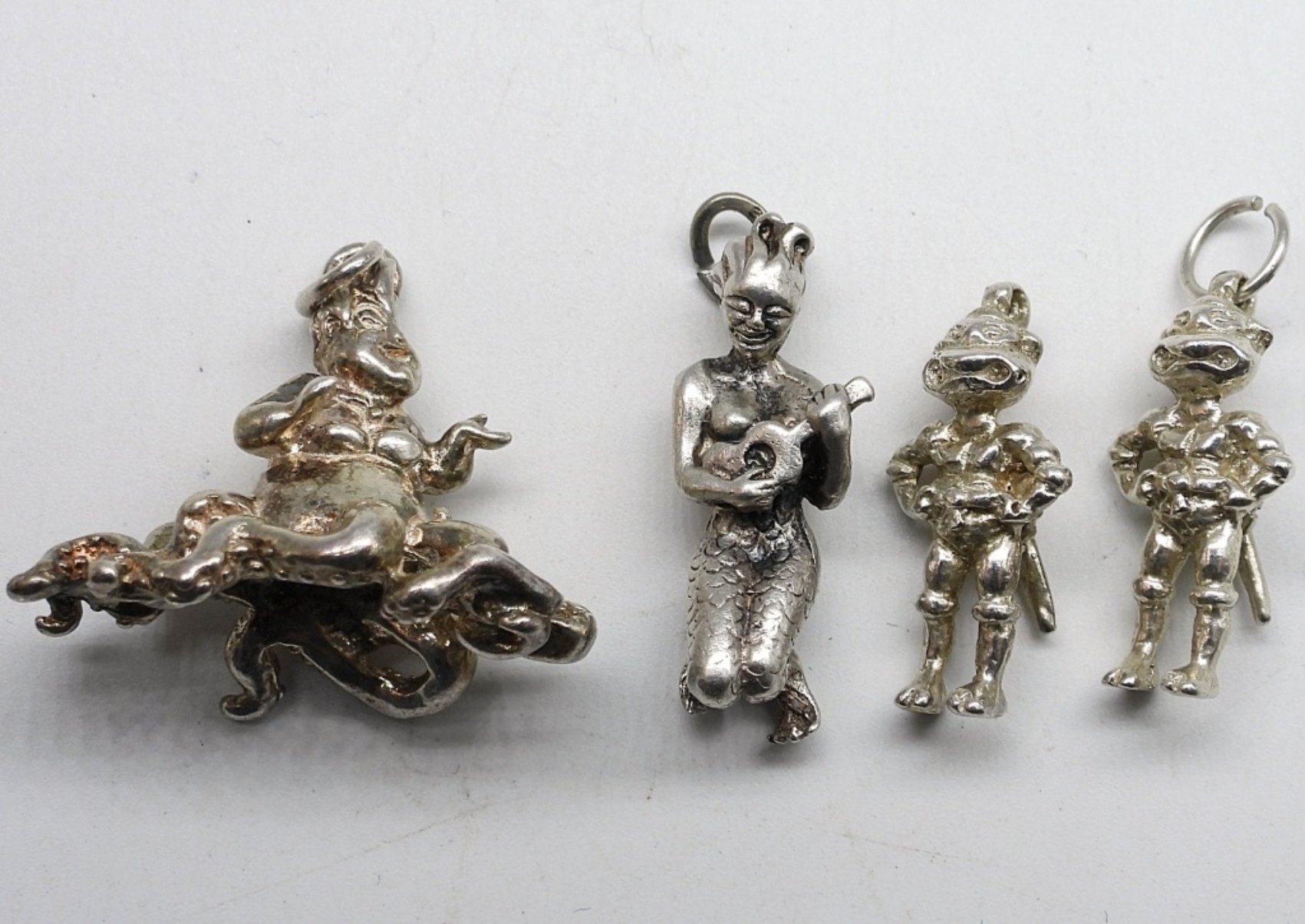 4 Sterling Character Pendants