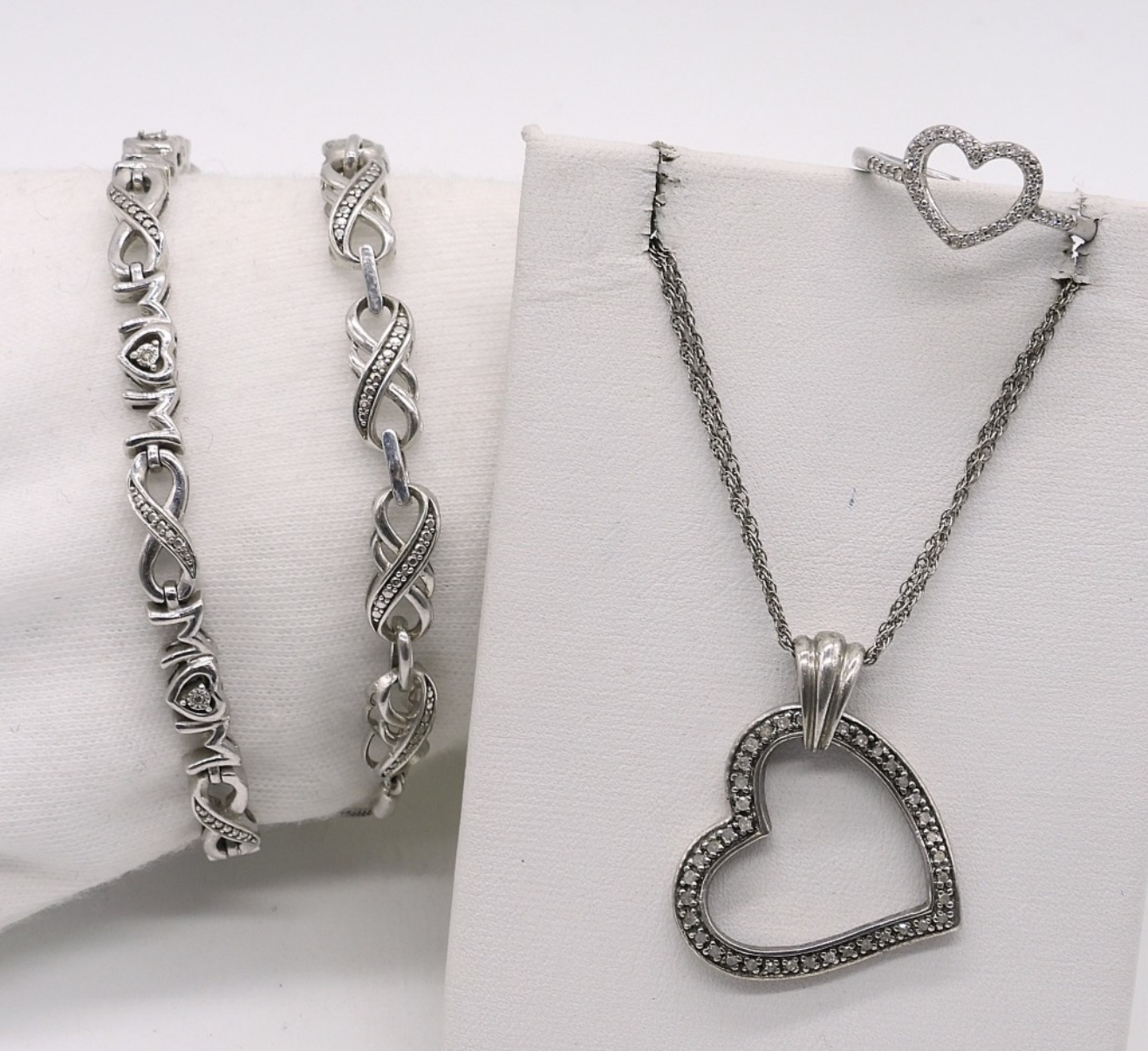 Diamond Infinity Hearts 925 Set