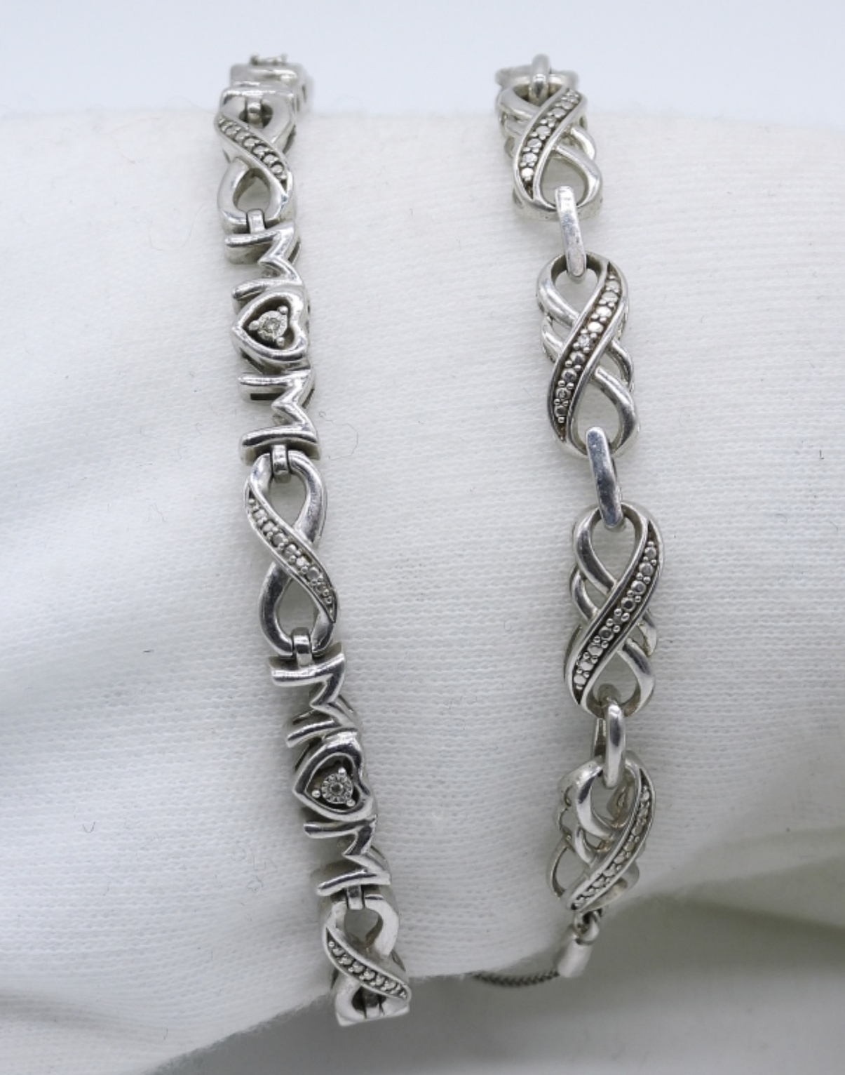 Diamond Infinity Hearts 925 Set