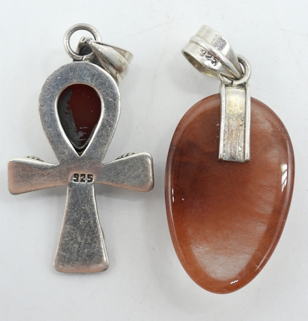 Carnelian Sterling Pendants and Ring