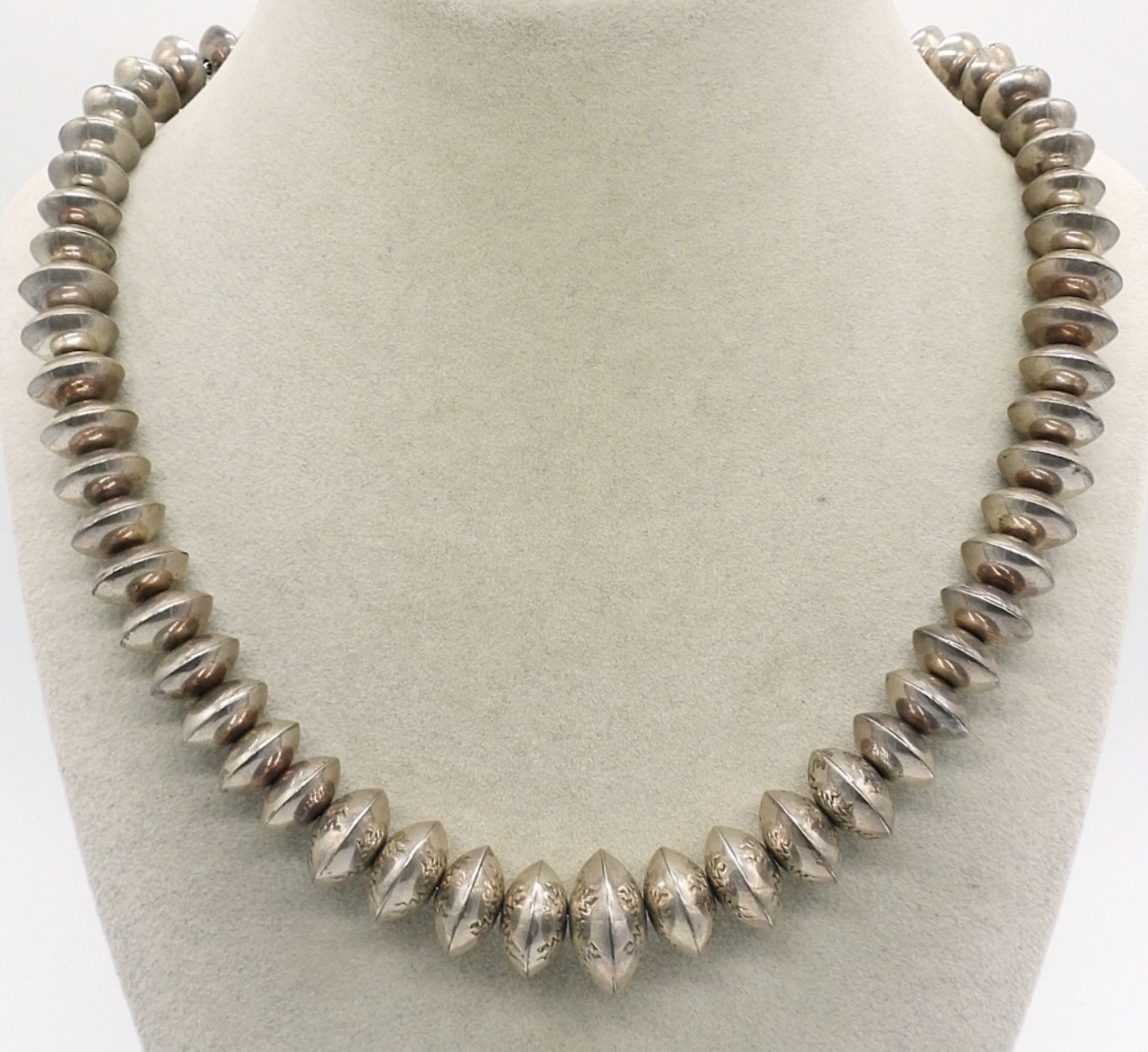 Vintage Sterling Beaded Necklace