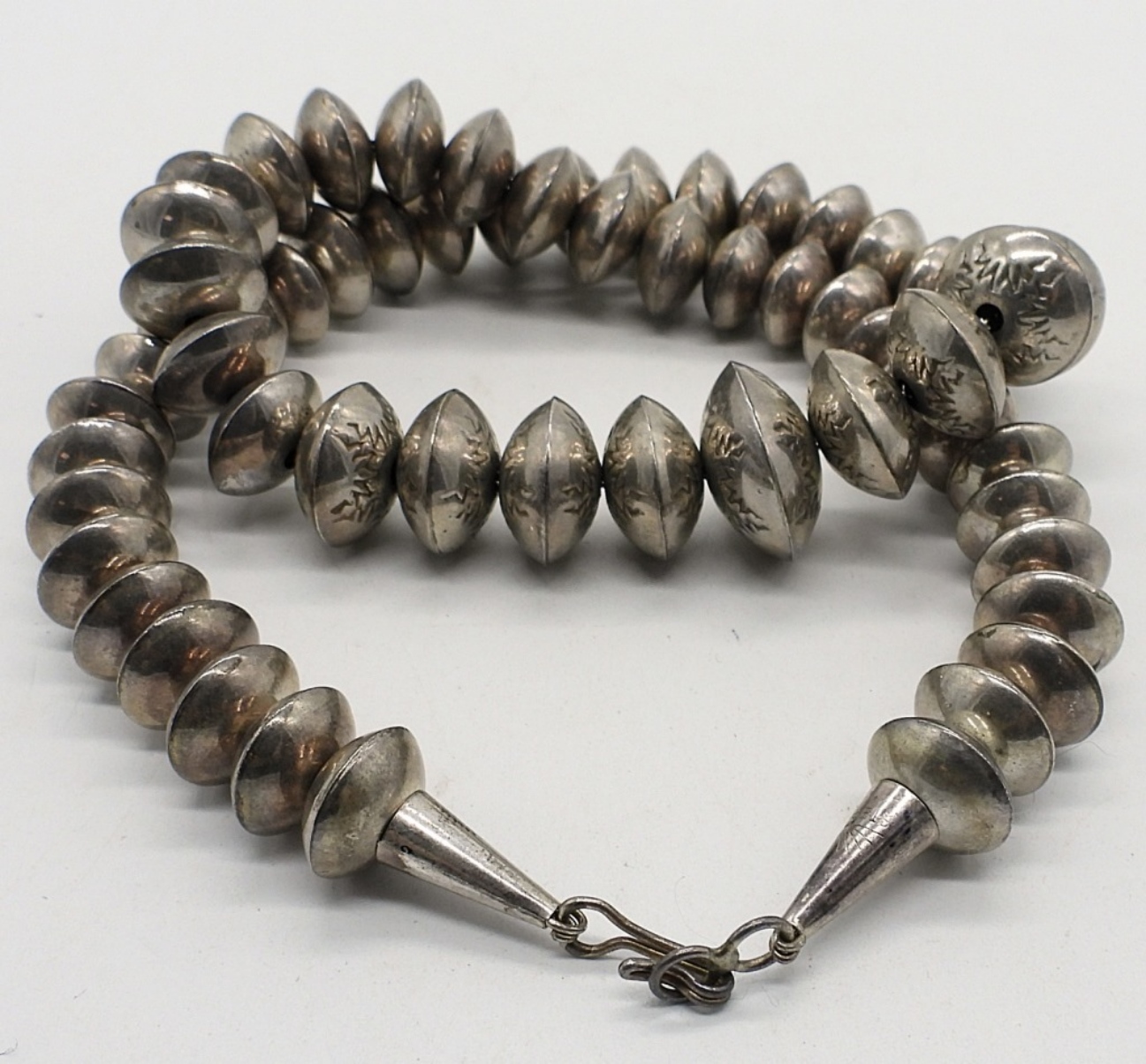 Vintage Sterling Beaded Necklace