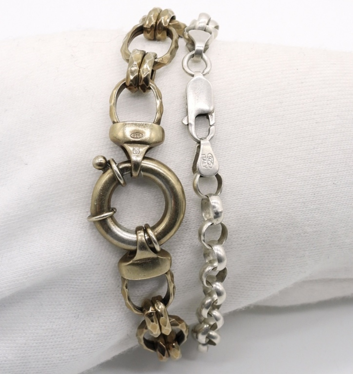 2 Sterling Fashion Bracelets