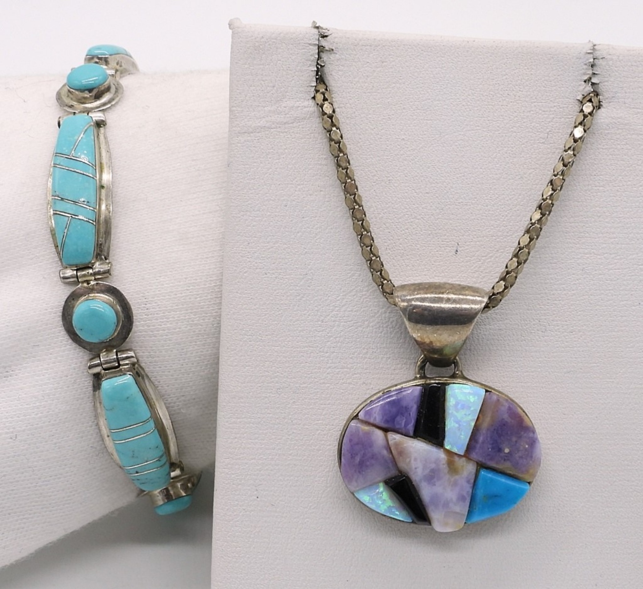 Native American 925 Opal & Turquoise Pieces
