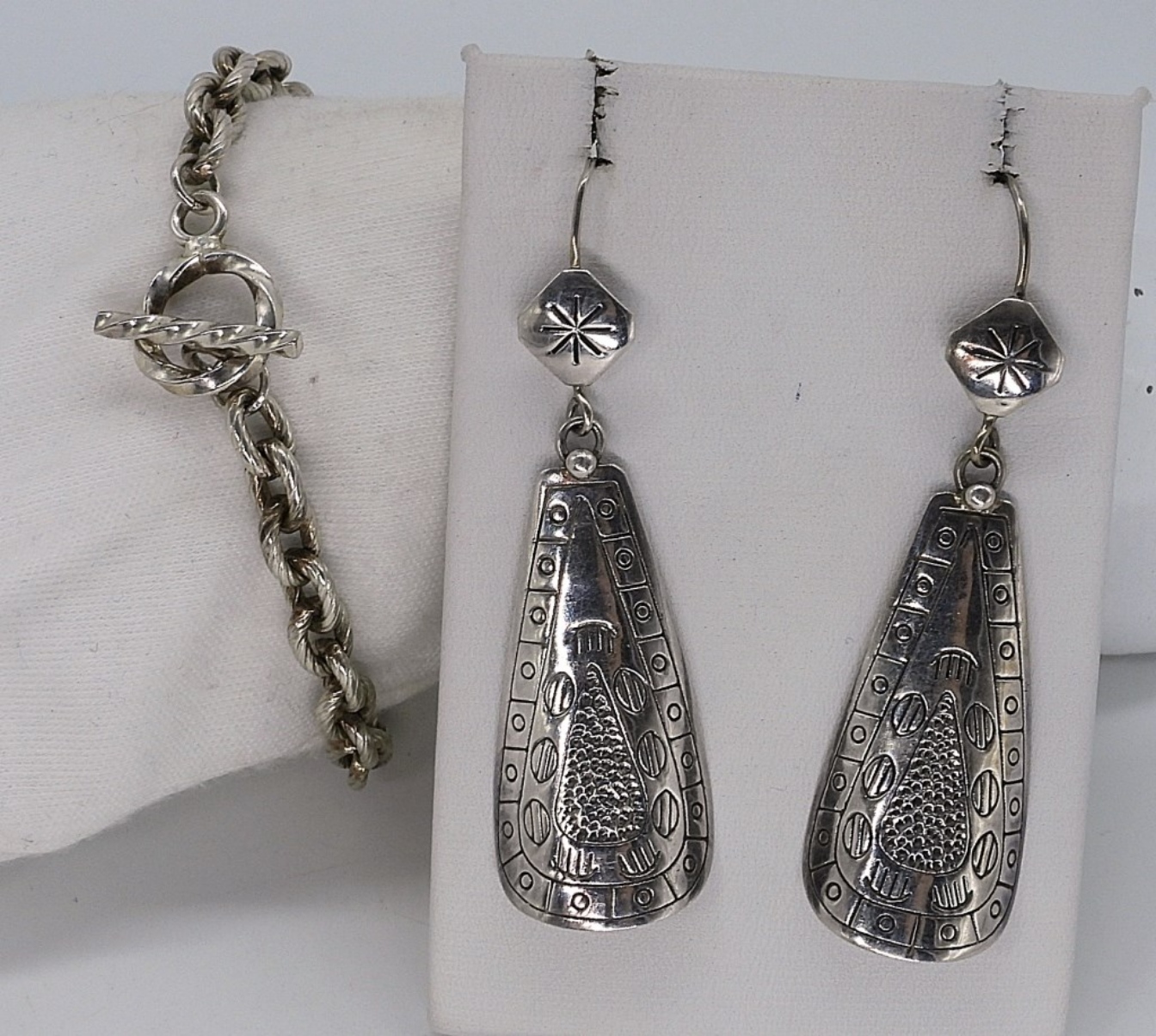 Sterling Earrings and Bracelet