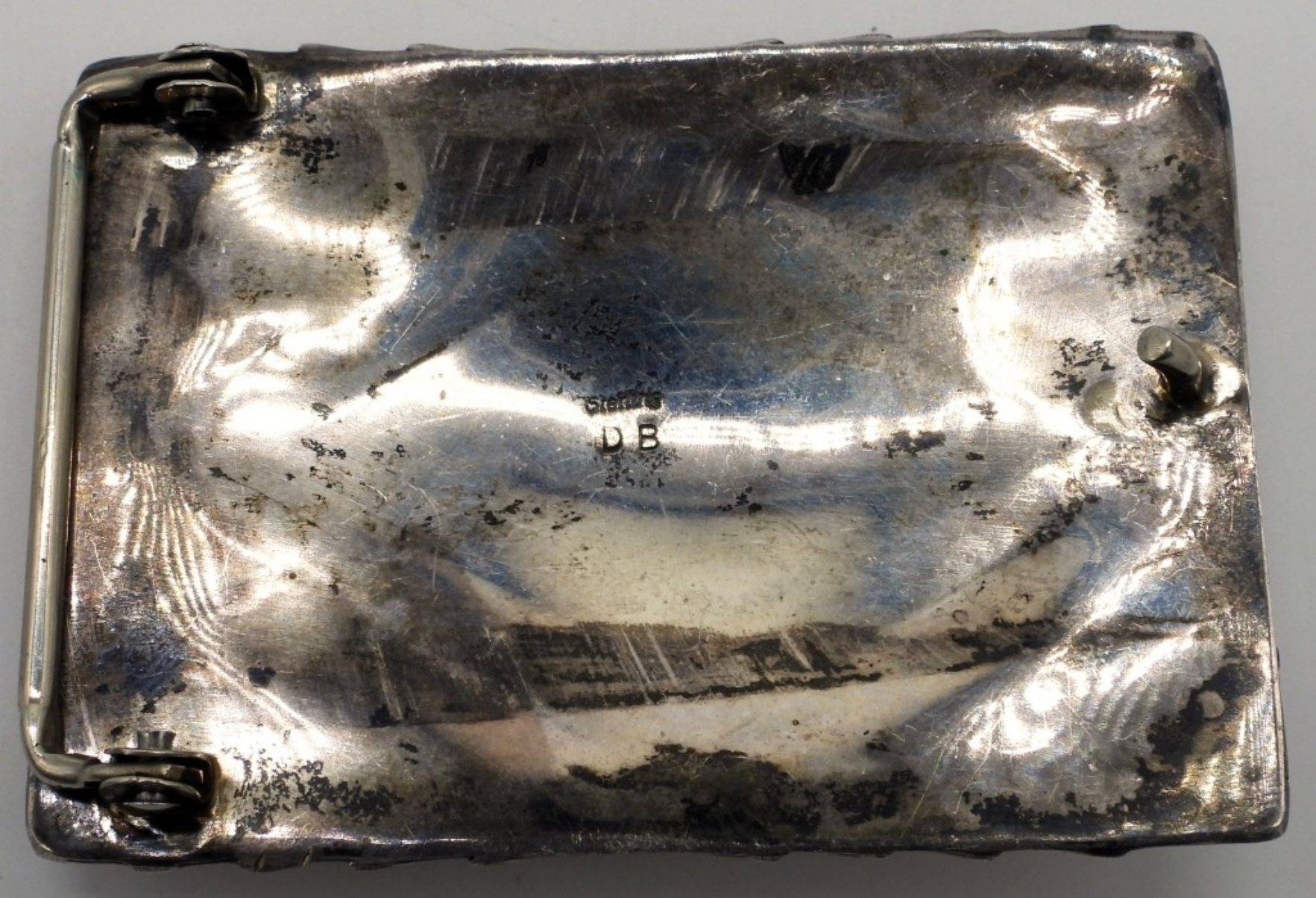 DB Signed 925 Turquoise Belt Buckle