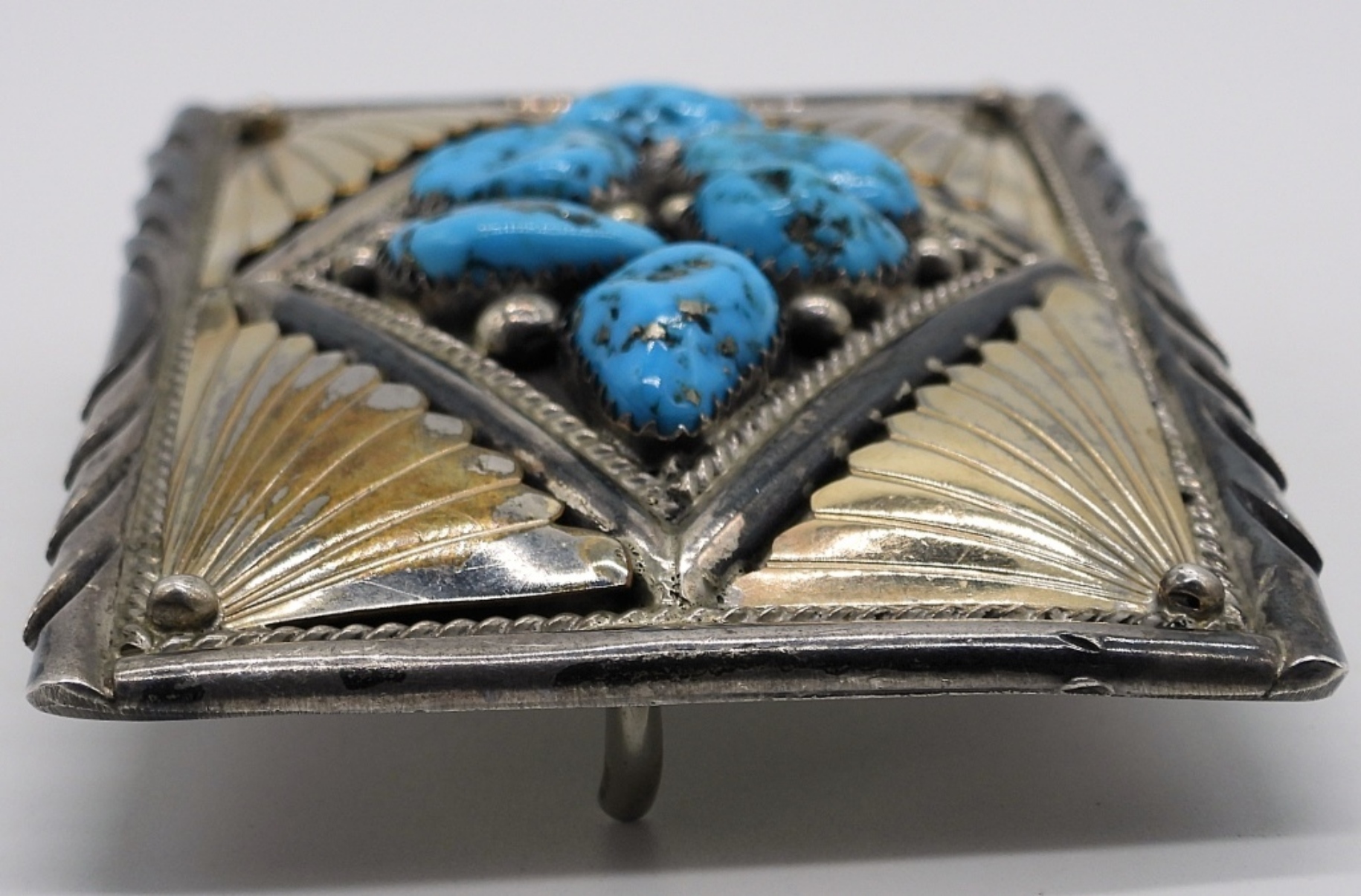 DB Signed 925 Turquoise Belt Buckle