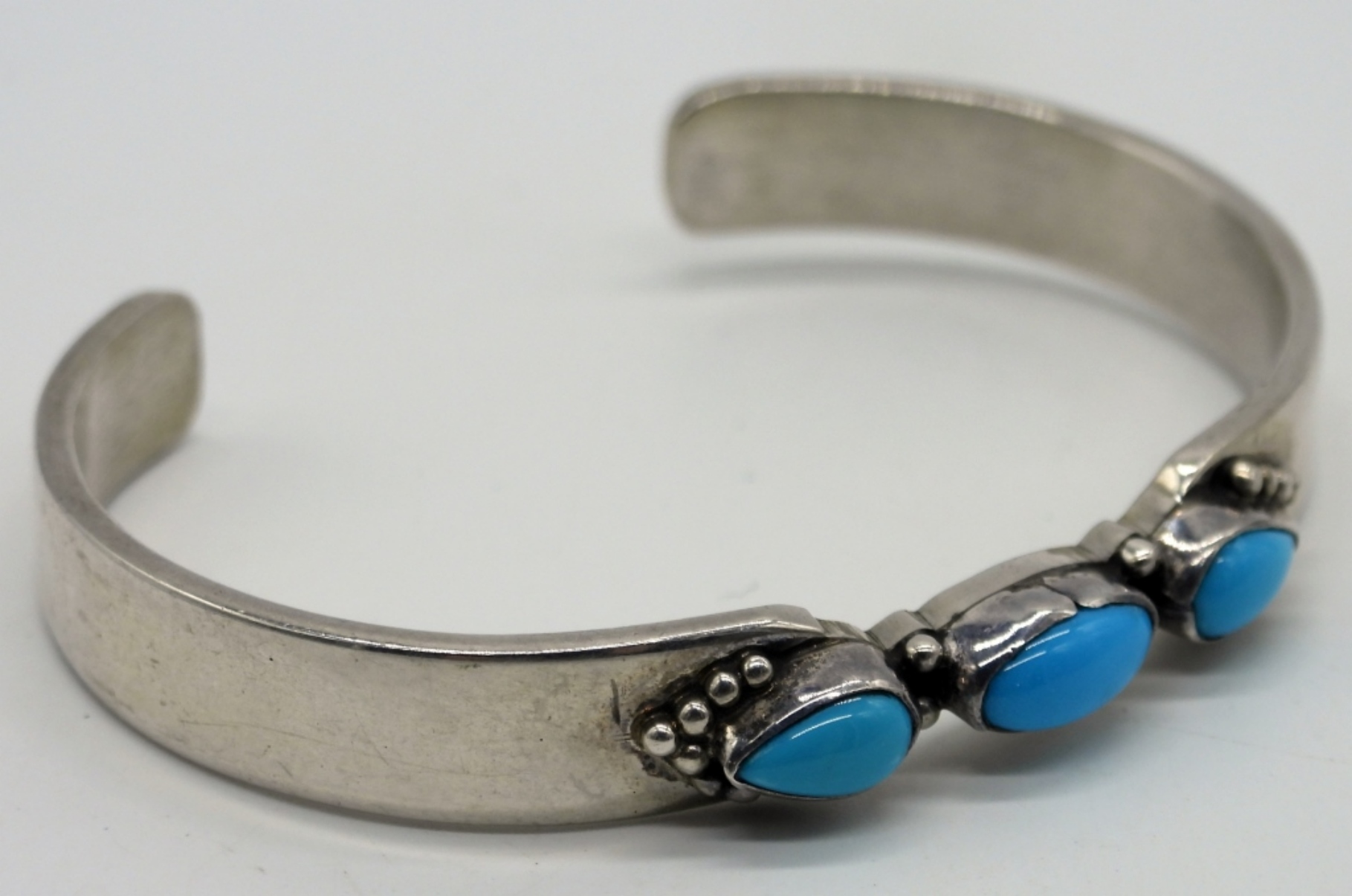 G. Yazzie Sterling Turquoise Cuff Bracelet