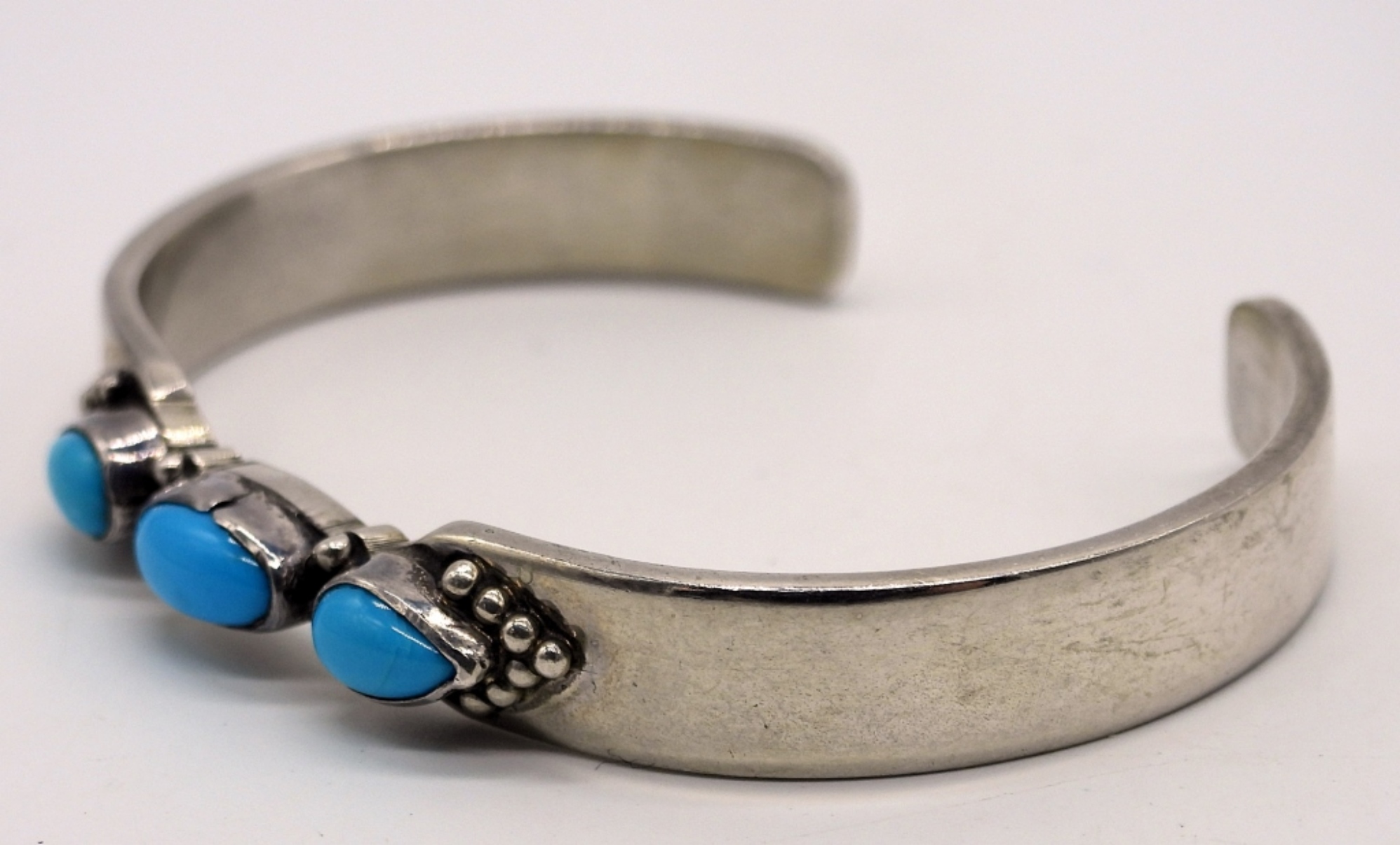 G. Yazzie Sterling Turquoise Cuff Bracelet