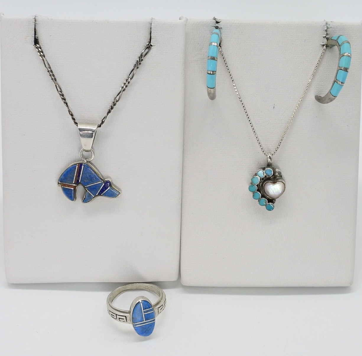 Teme Turquoise Ring & Other 925 Jewelry