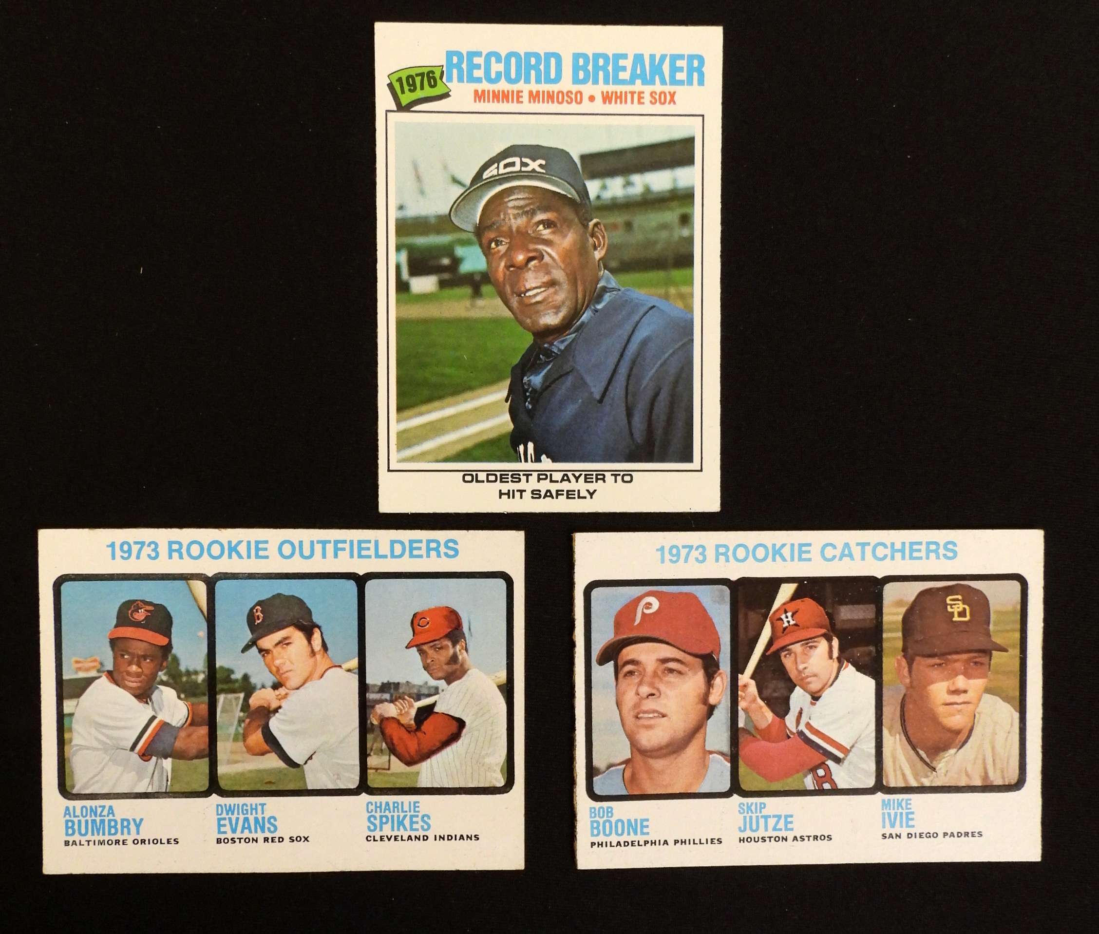 1973 & 77 Topps Rookie Cards & Records (3) Cards