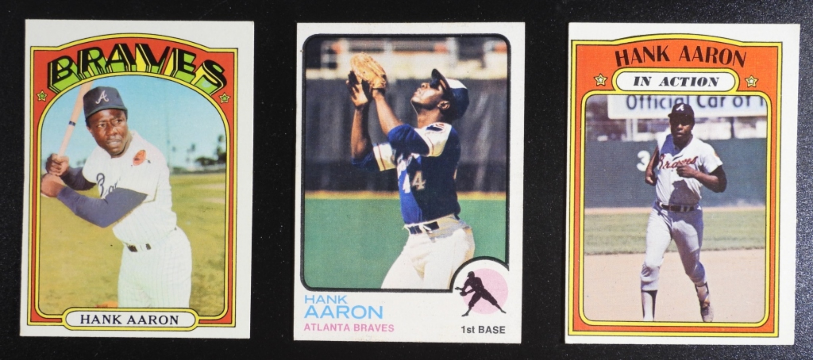 Hank Aaron 1972-73 Topps Baseball Cards Lot